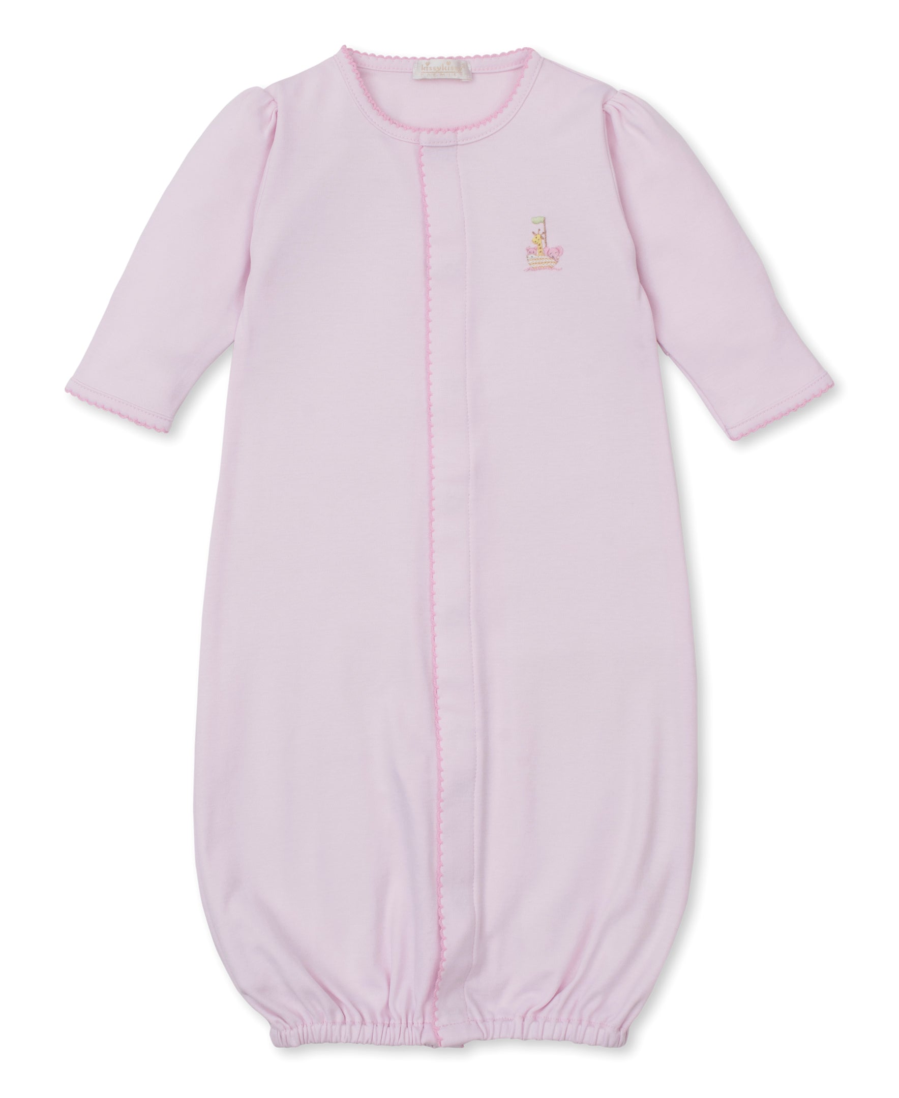 Premier Noah's Ark Pink Hand Emb. Conv. Gown - Kissy Kissy