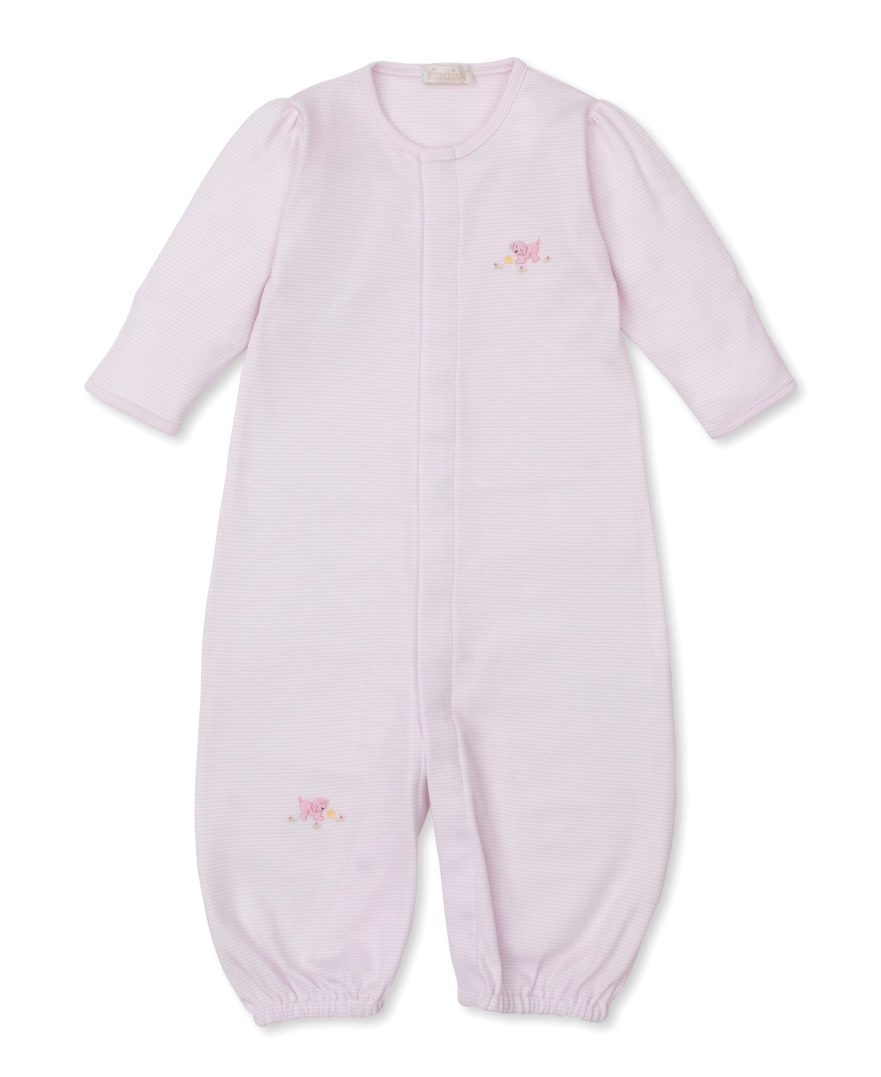 Premier Playful Pups Hand Emb. Stripe Conv Gown - Kissy Kissy