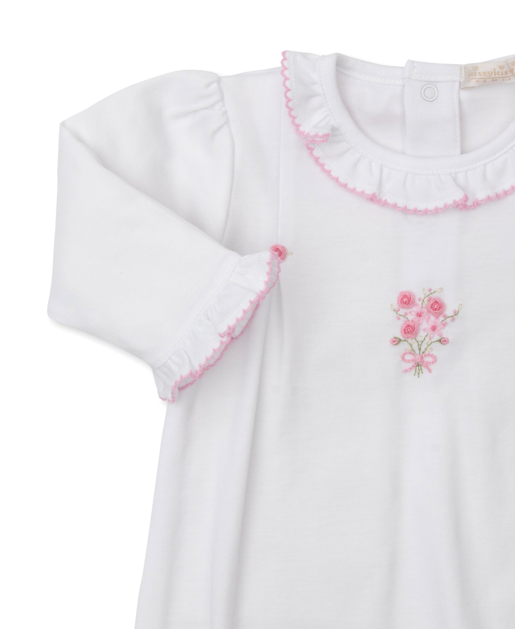 Premier Old English Roses WhiteHand Emb. Sack Gown - Kissy Kissy