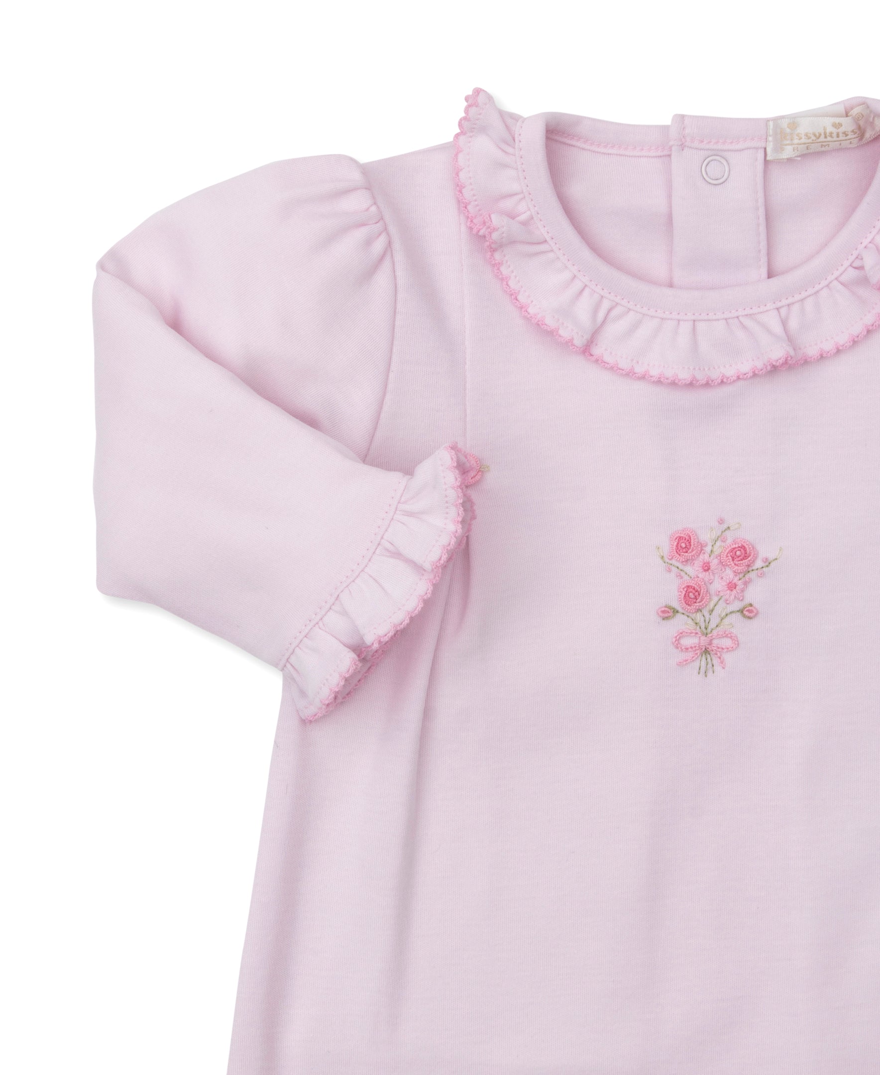 Premier Old English Roses Pink Hand Emb. Sack Gown - Kissy Kissy