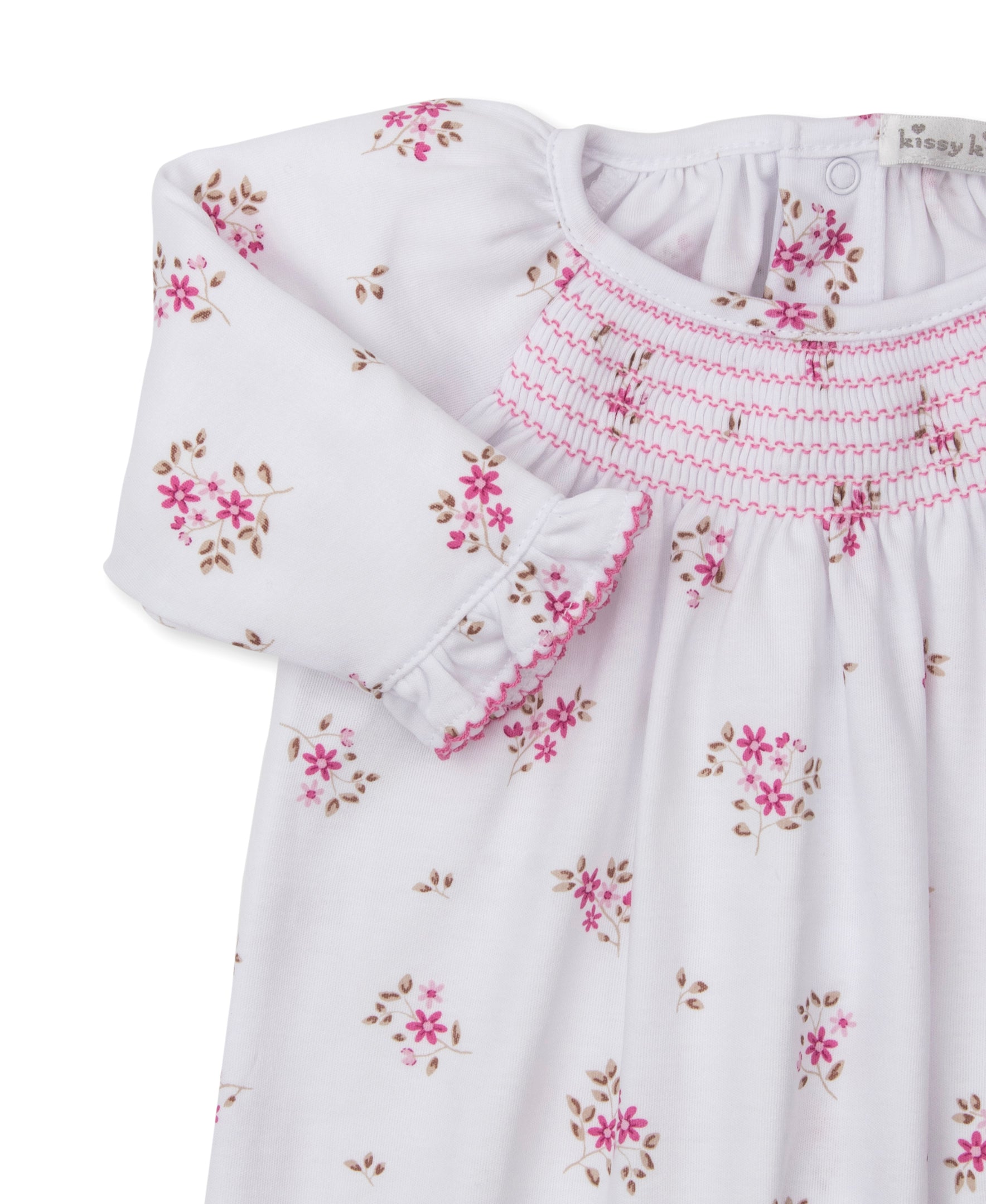 Tiny Blossoms Pink Smocked Sack - Kissy Kissy