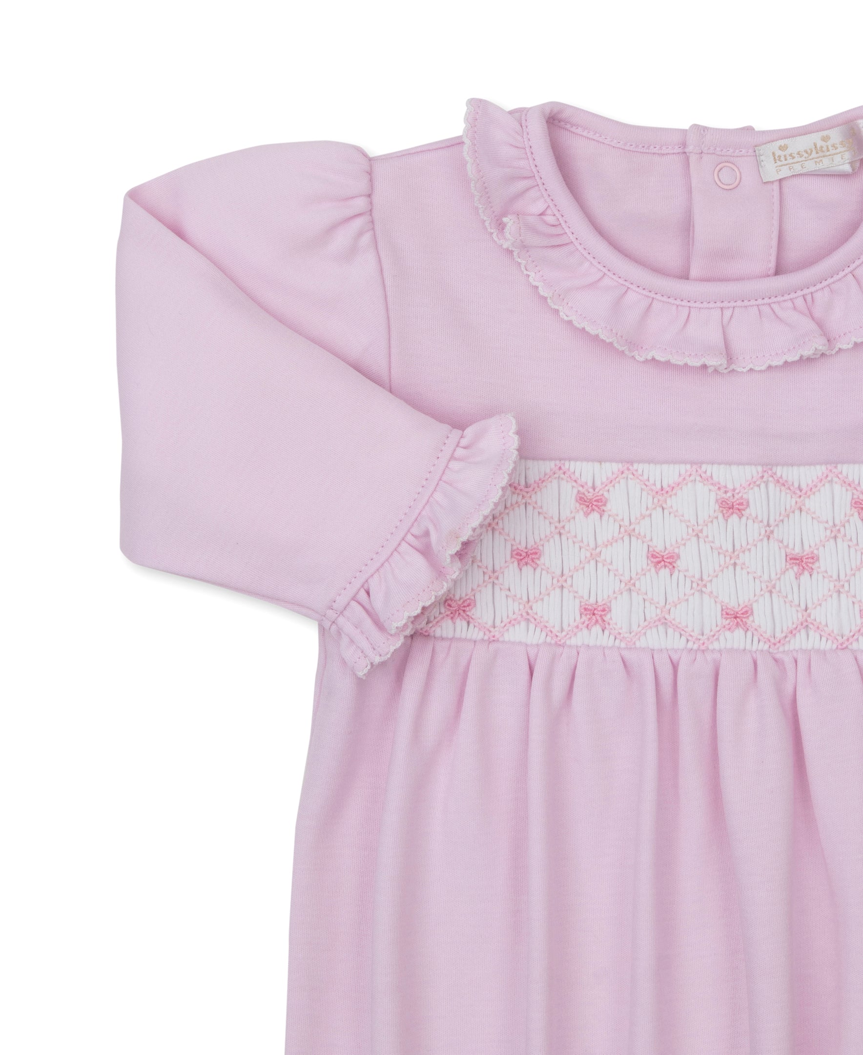 CLB Summer Bows 26 Pink Hand Smocked Sack - Kissy Kissy
