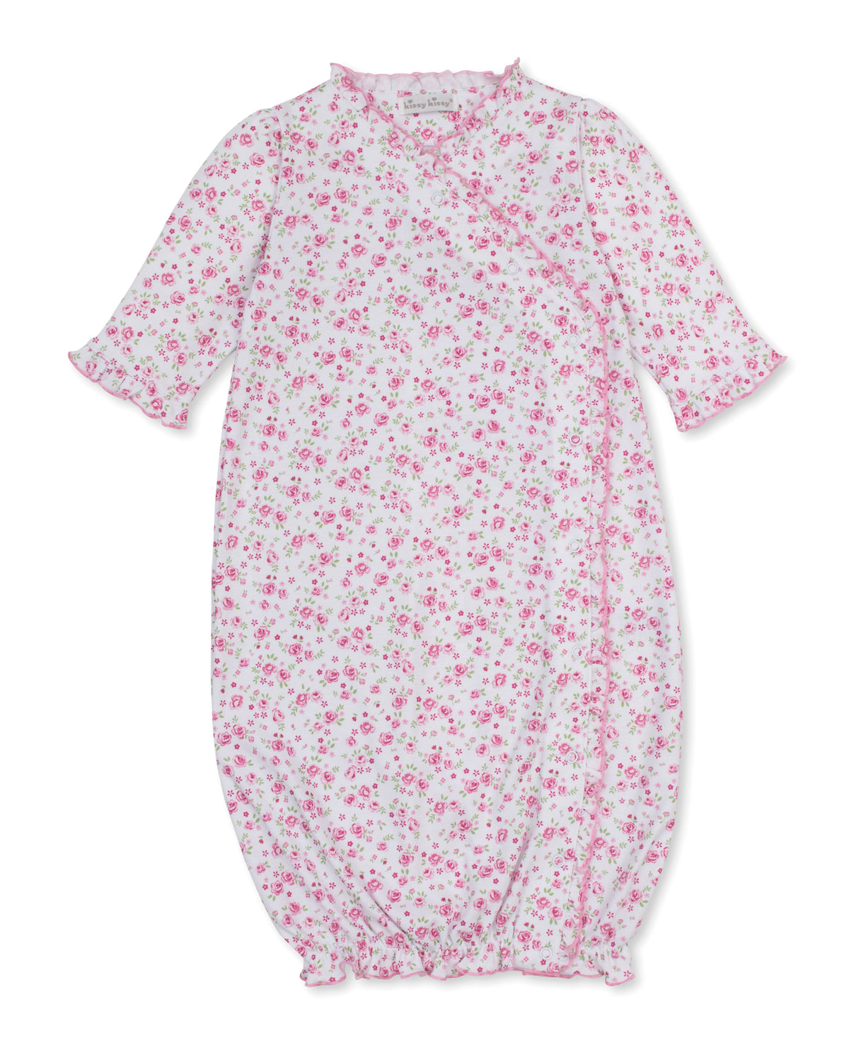Cottage Roses Pink Smocked Sack - Kissy Kissy