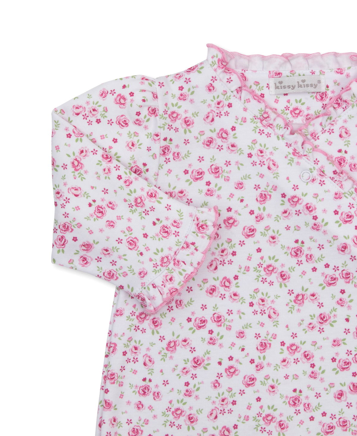Cottage Roses Pink Smocked Sack - Kissy Kissy