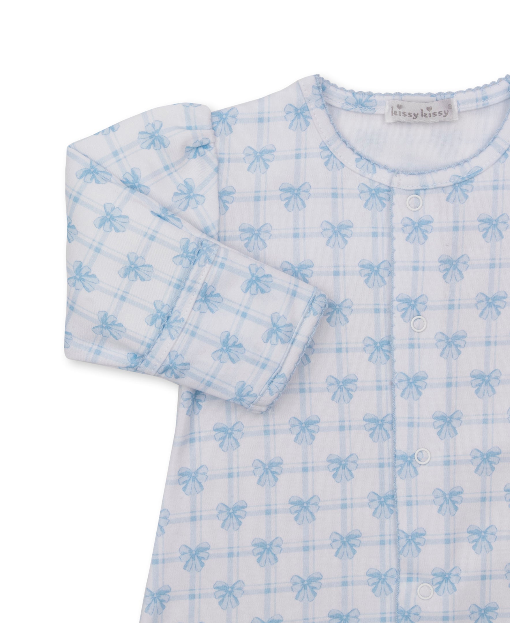 Windowpane Bows Blue Convertible Gown