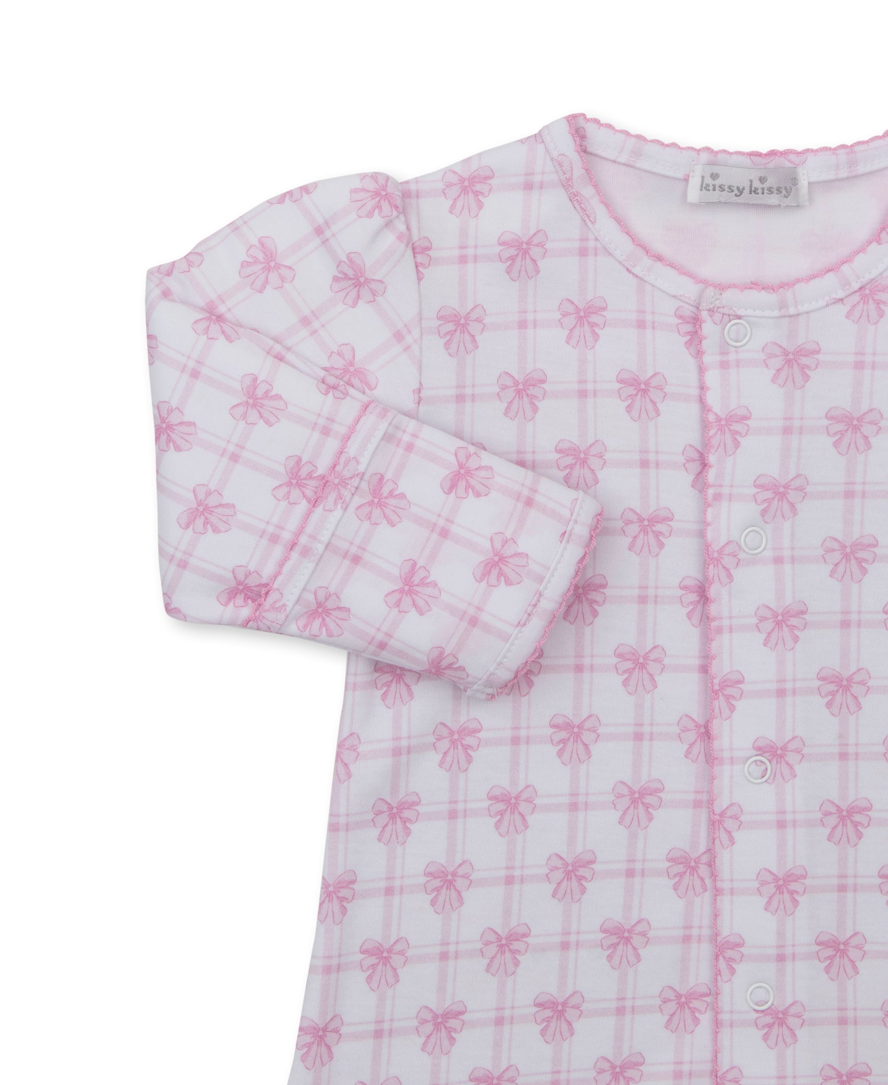 Windowpane Bows Pink Convertible Gown