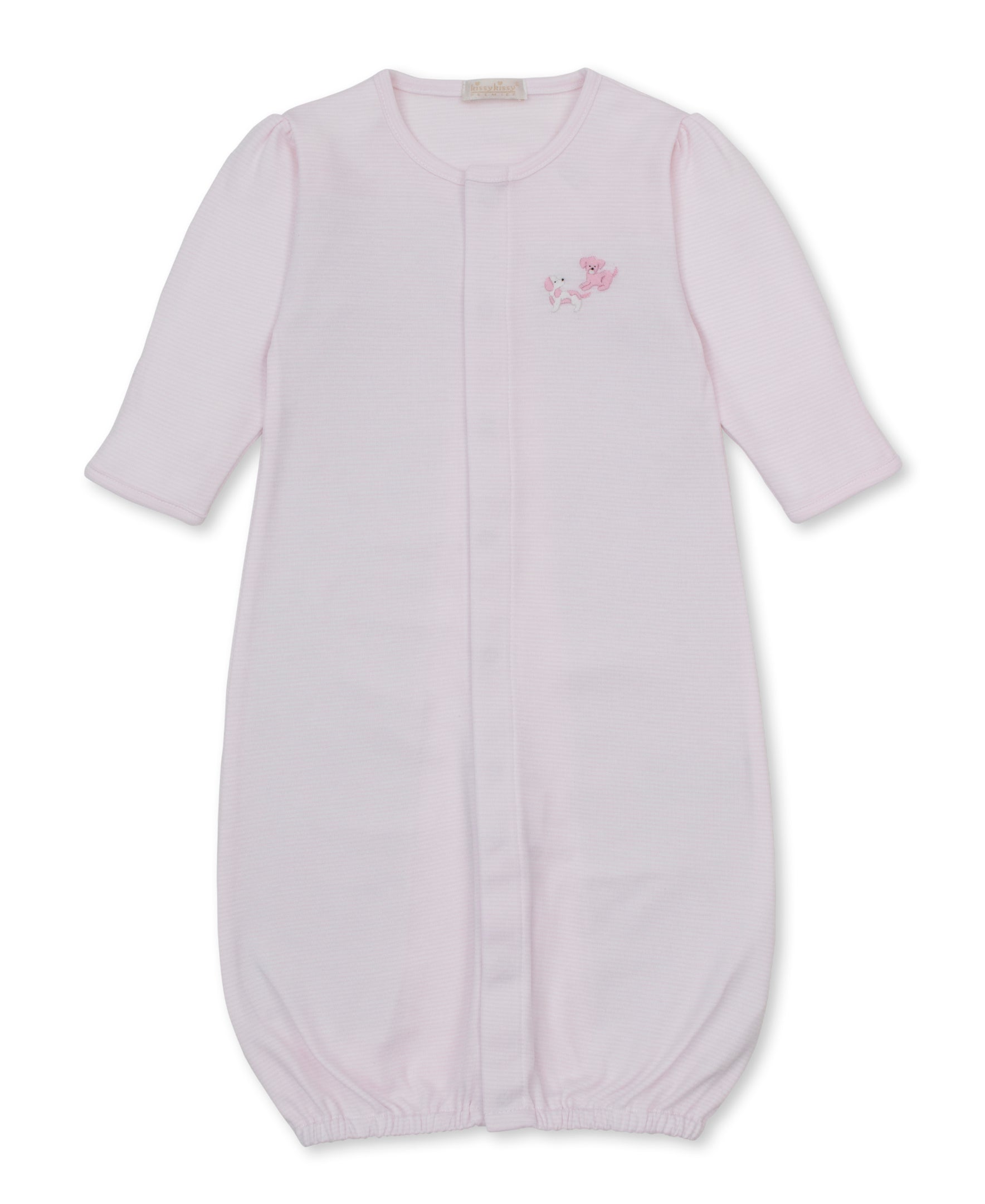 Premier Puppy Paws Pink Hand Emb. Stripe Conv Gown