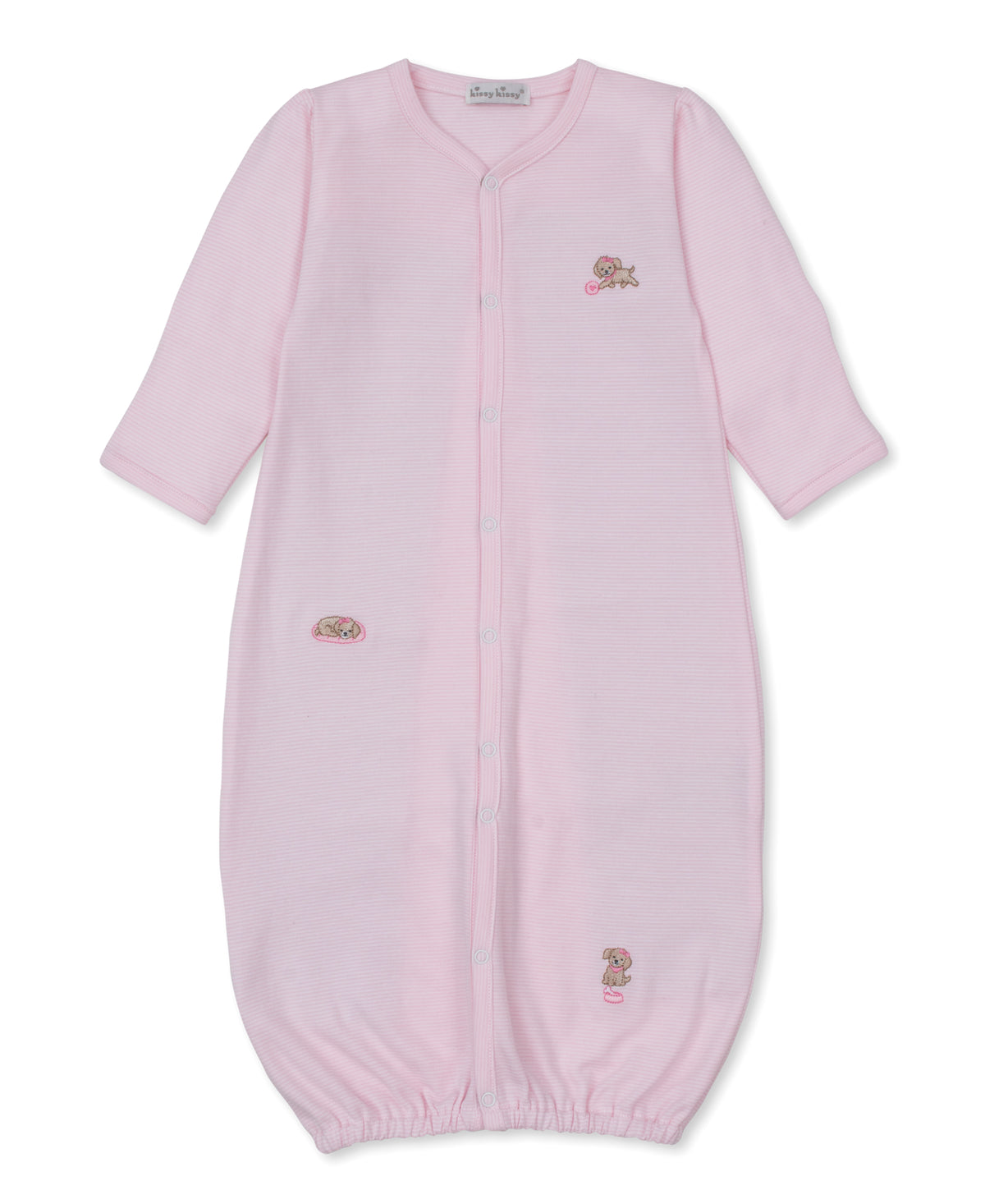 Puppy Play Pink Stripe Convertible Gown - Kissy Kissy