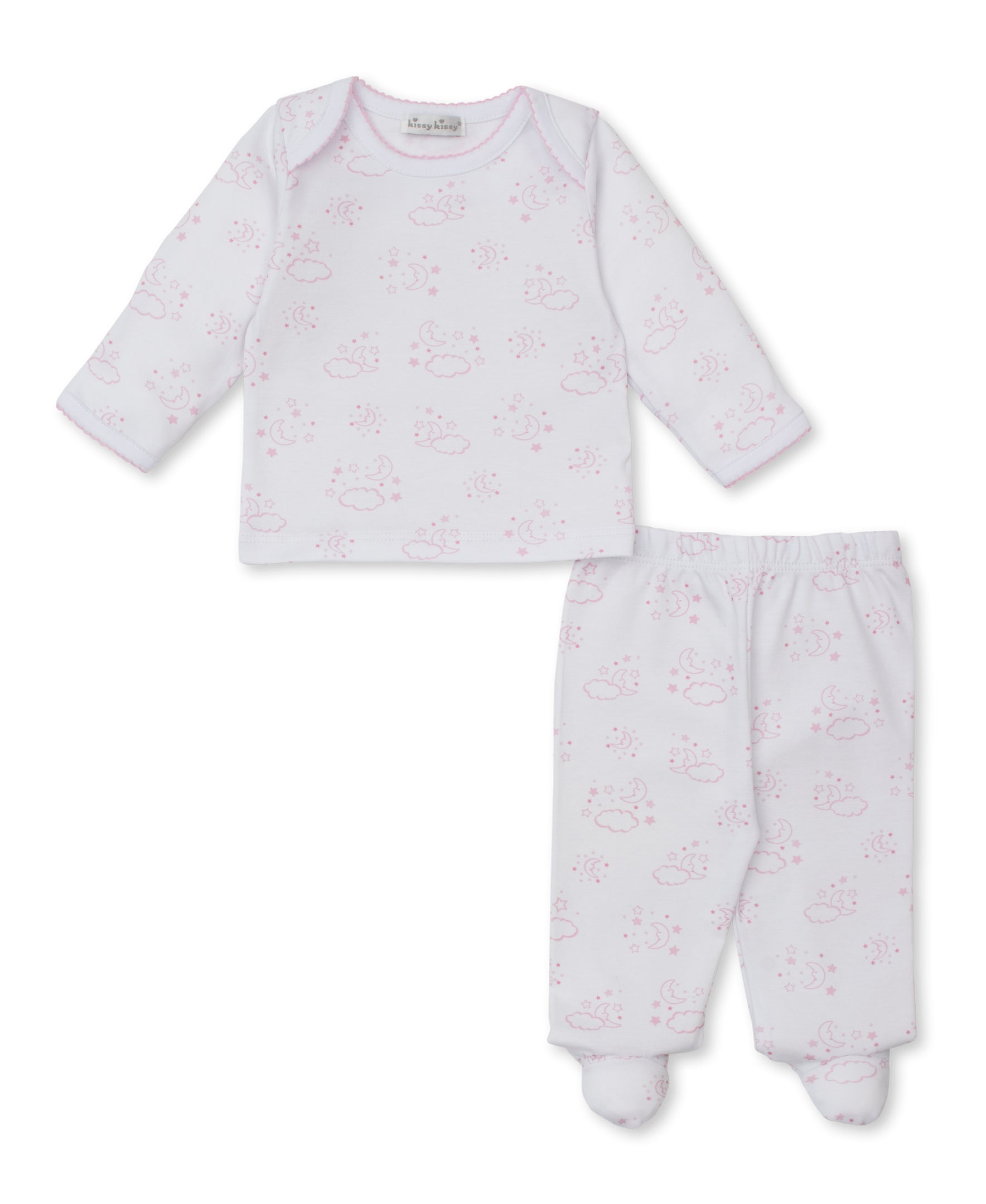 Cheerful Goodnight Pink Footed Pant Set - Kissy Kissy