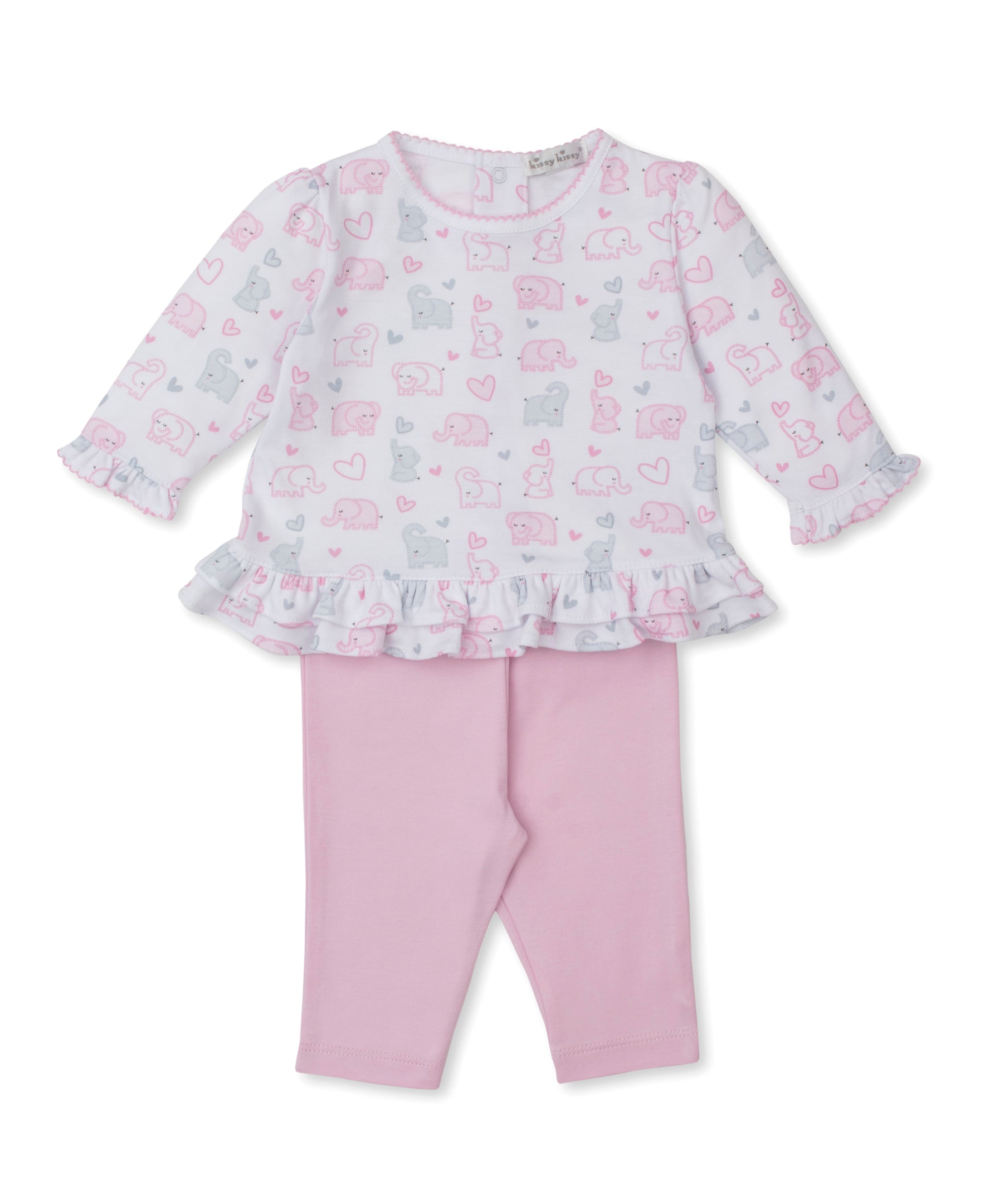Baby Elephant Hearts Legging Set - Kissy Kissy