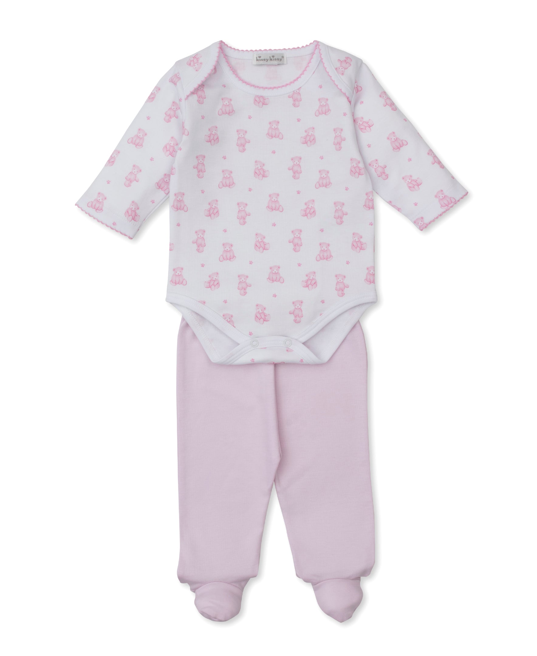 Teddy Bear Time Pink Footed Pant Set - Kissy Kissy