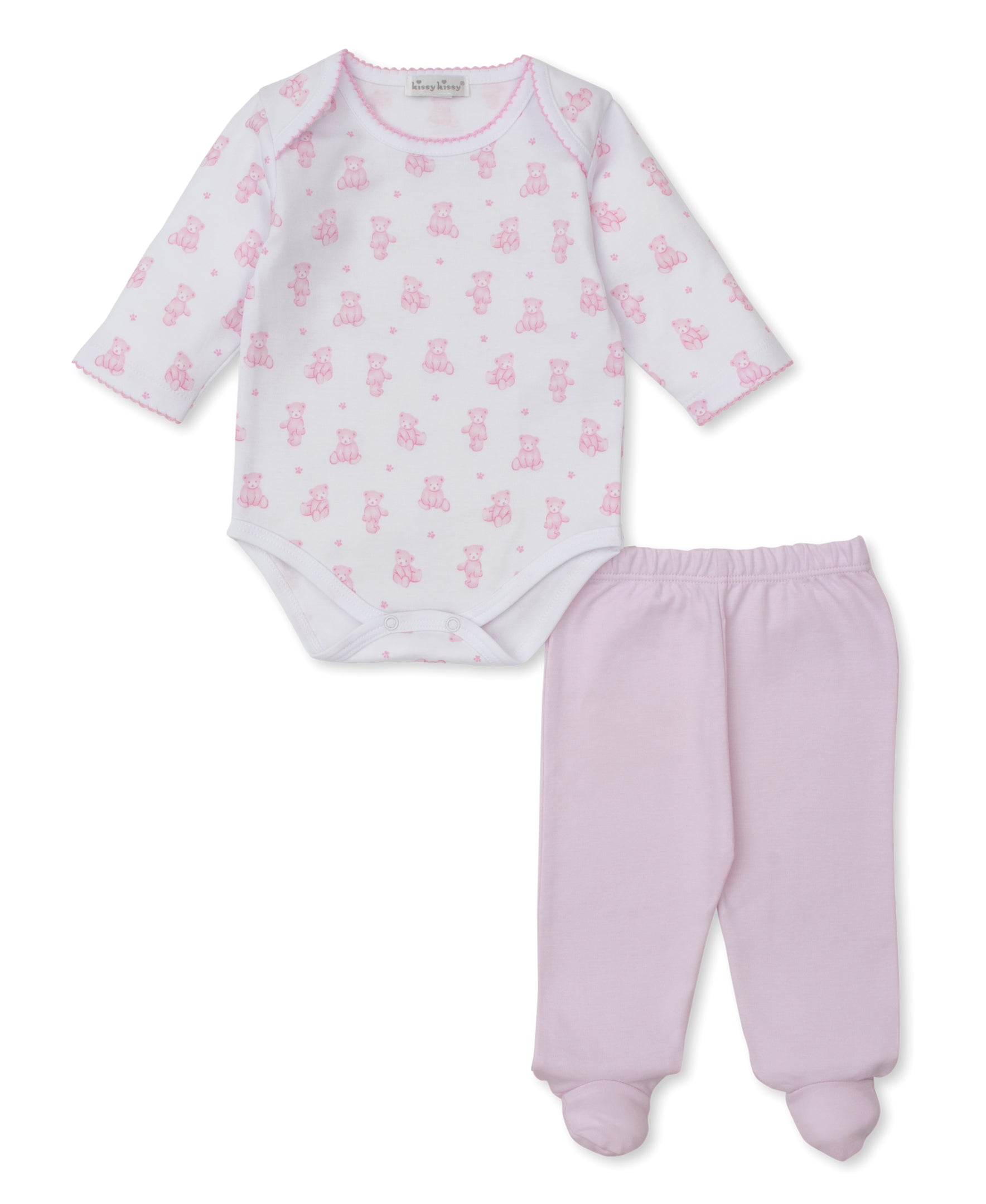 Teddy Bear Time Pink Footed Pant Set - Kissy Kissy