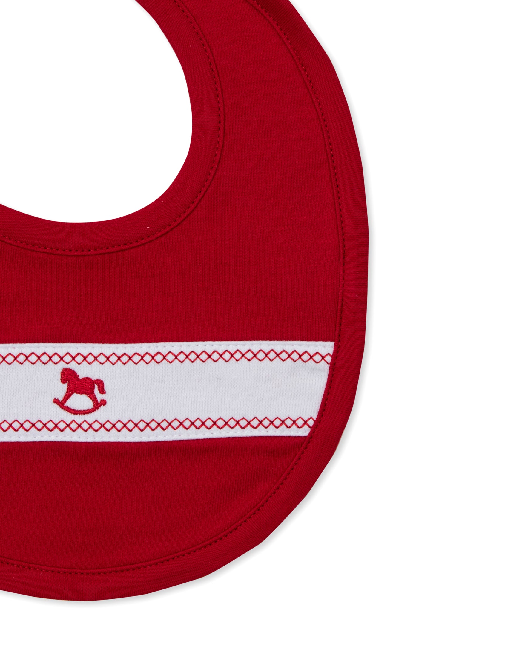 Classic Treasures Holiday 25 Rocking Horse Bib - Kissy Kissy