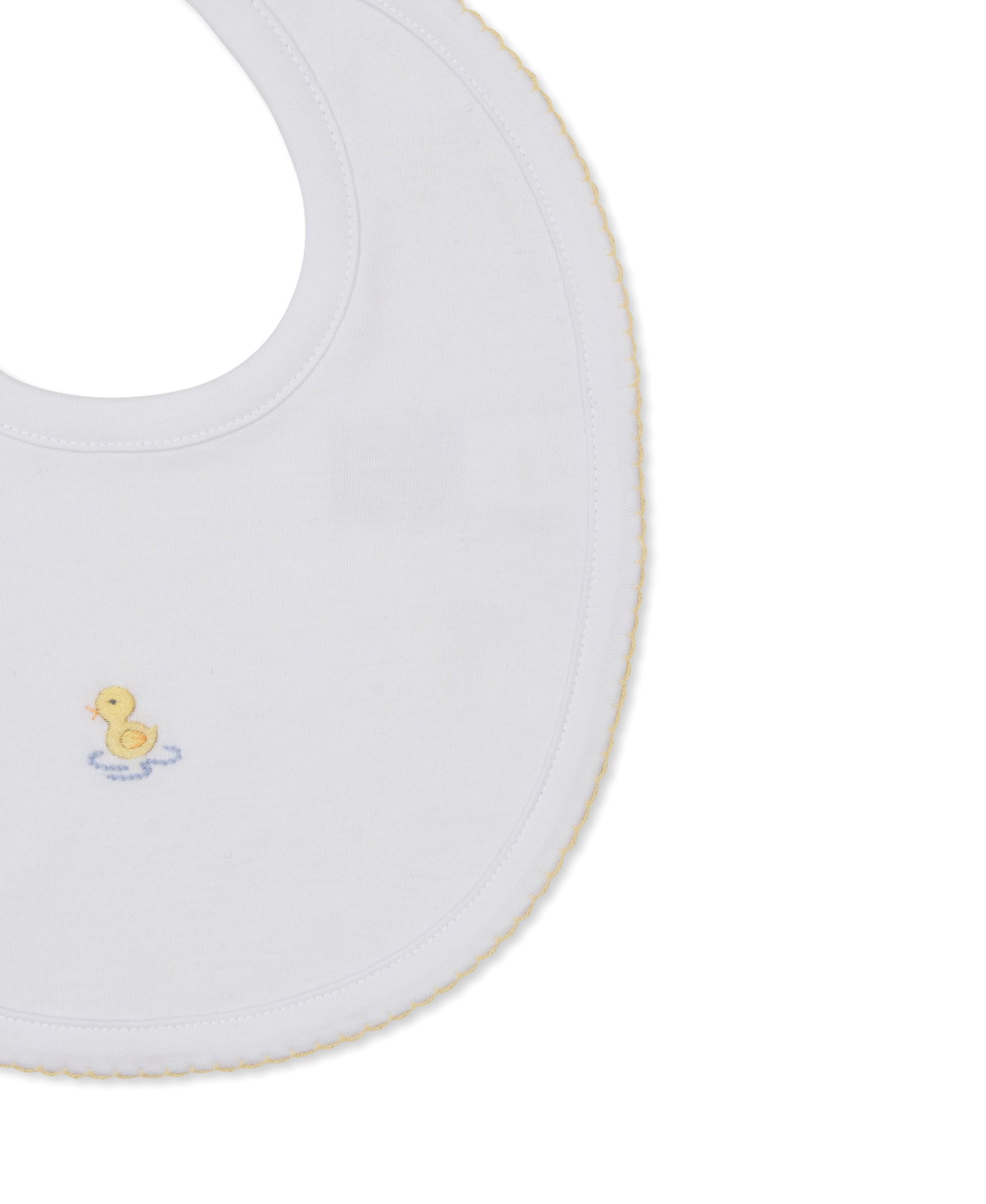 Premier Duck Pond Paddles White Hand Emb. Bib - Kissy Kissy