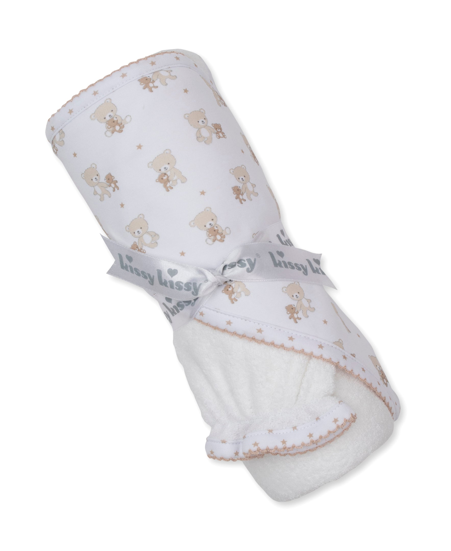Teddy Bear Love Tan Hooded Towel & Mitt Set