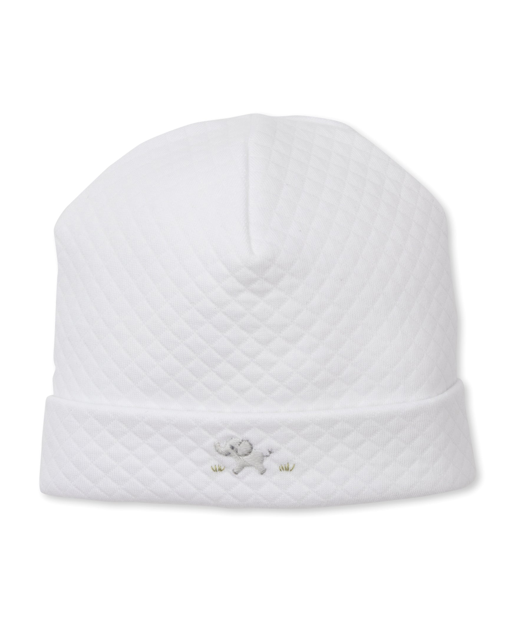 Premier Elephant Esprit White/Silver Hand Emb. Jacquard Hat - Kissy Kissy
