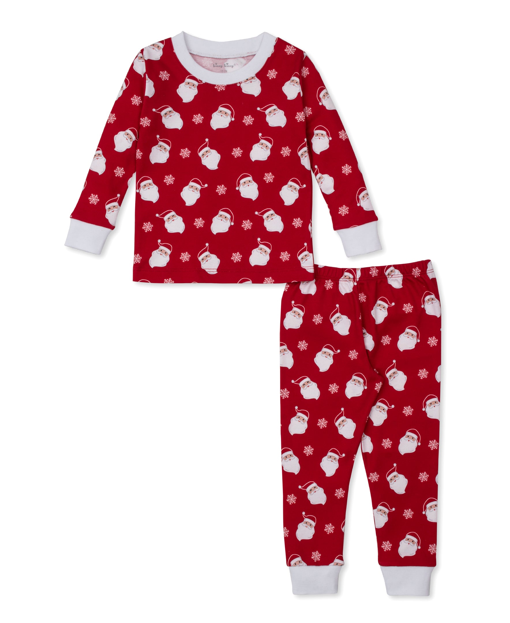 Smiling Santas Toddler Pajama Set - Kissy Kissy