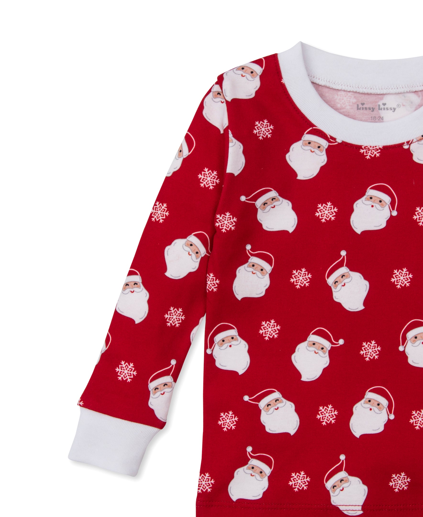 Smiling Santas Toddler Pajama Set - Kissy Kissy