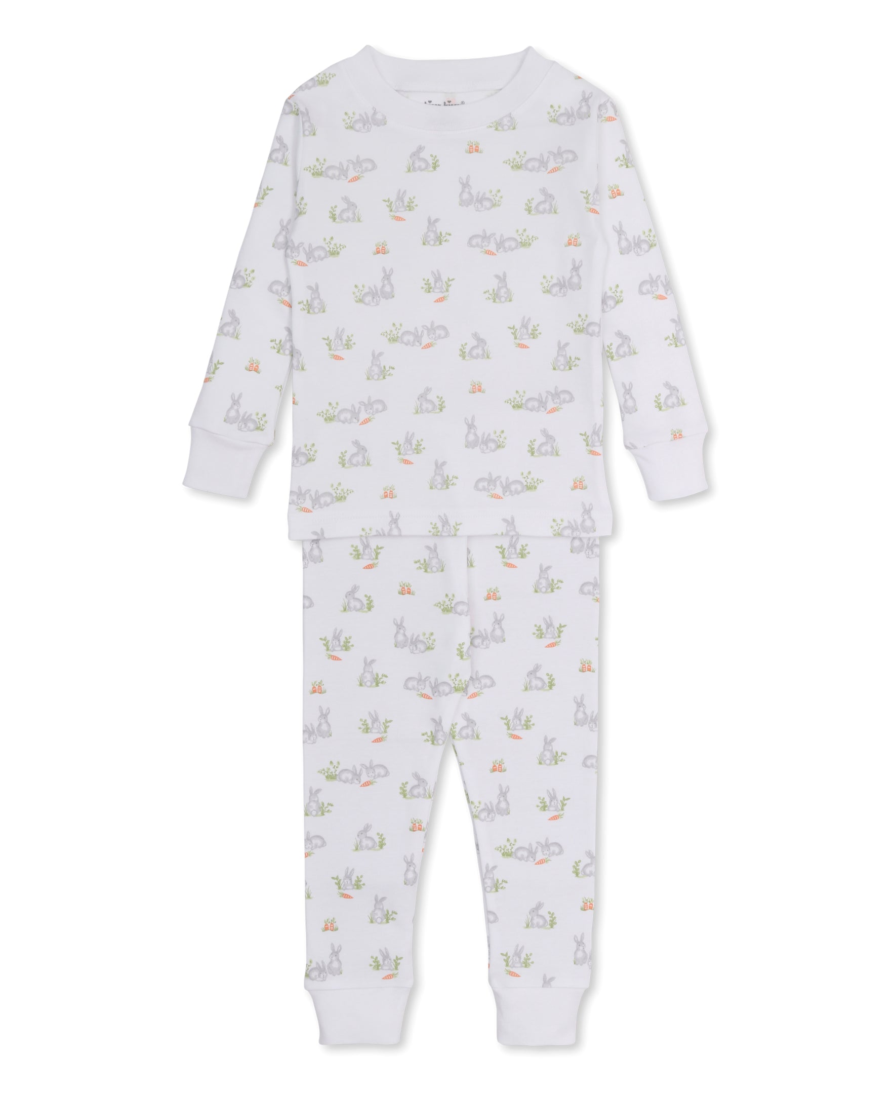 Baby Bunny Patch Silver Toddler Pajama Set