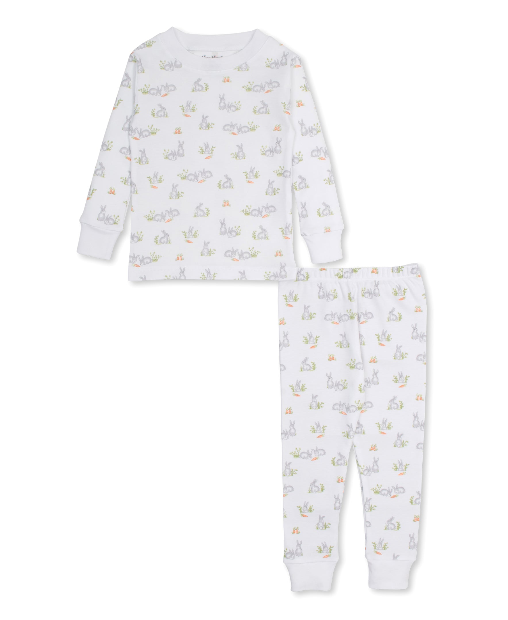 Baby Bunny Patch Silver Toddler Pajama Set