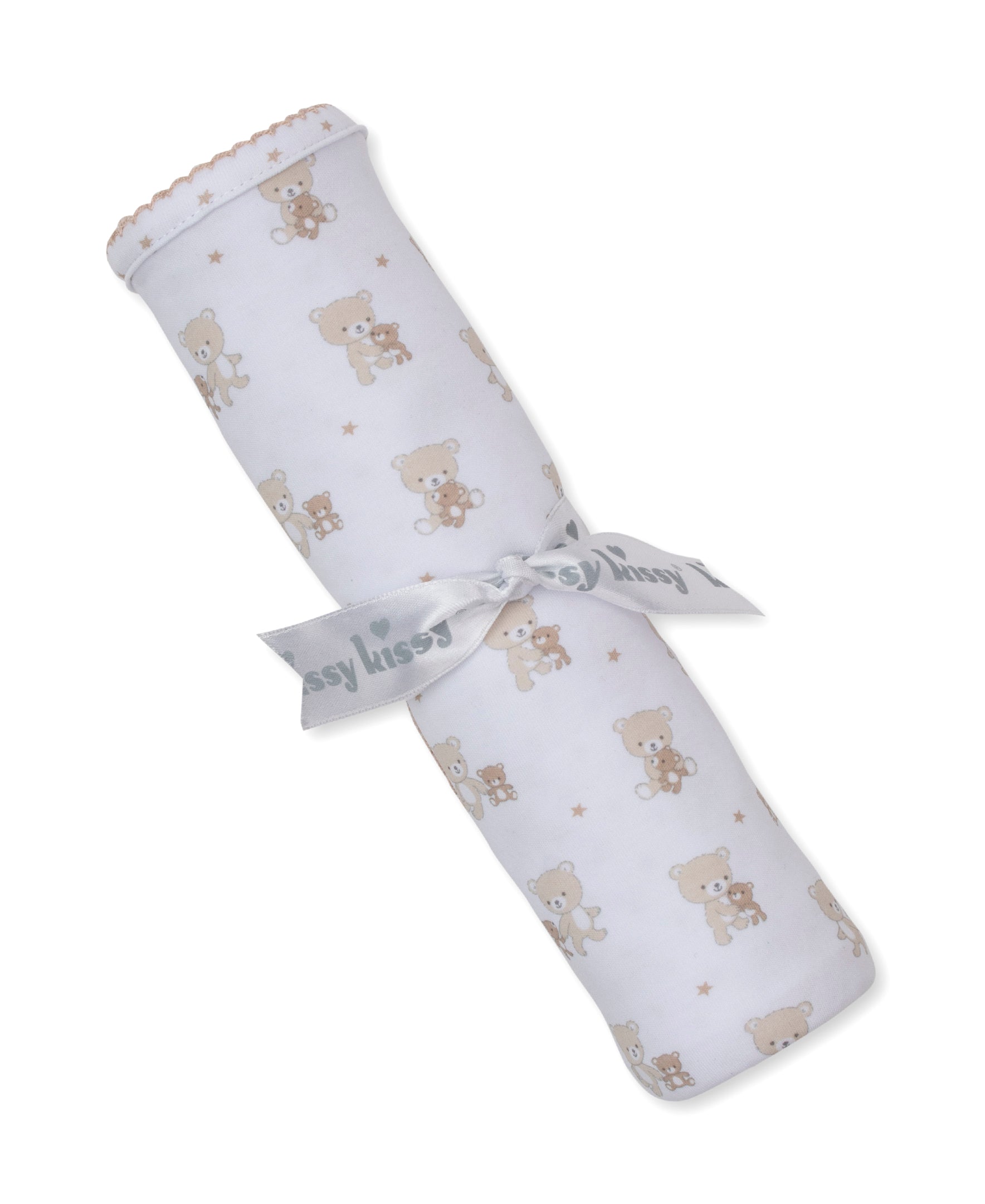 Teddy Bear Love Tan Reversible Blanket