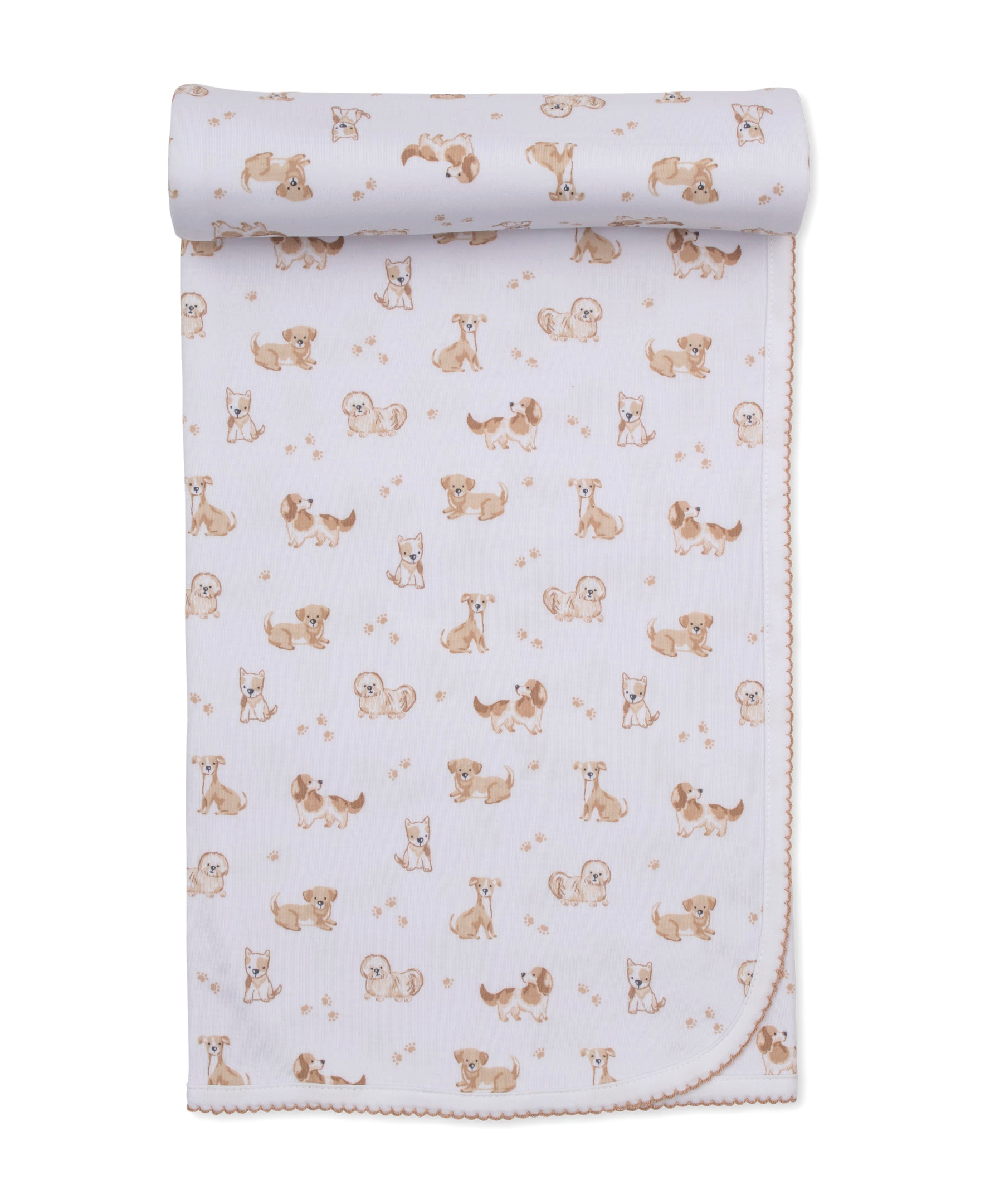 Puppy Paws Brown Blanket
