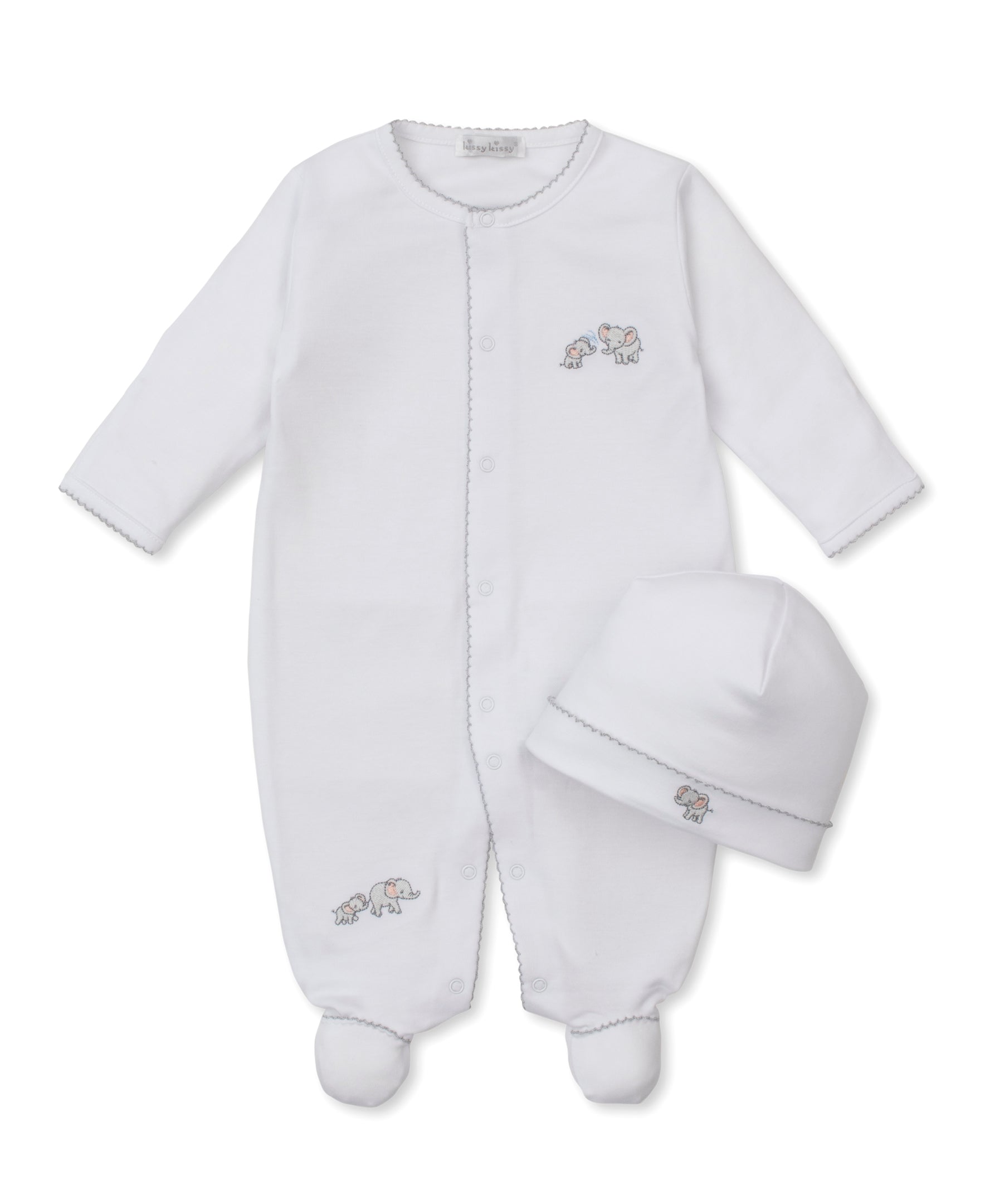 Elephant Esprit Footie & Hat Set - Kissy Kissy