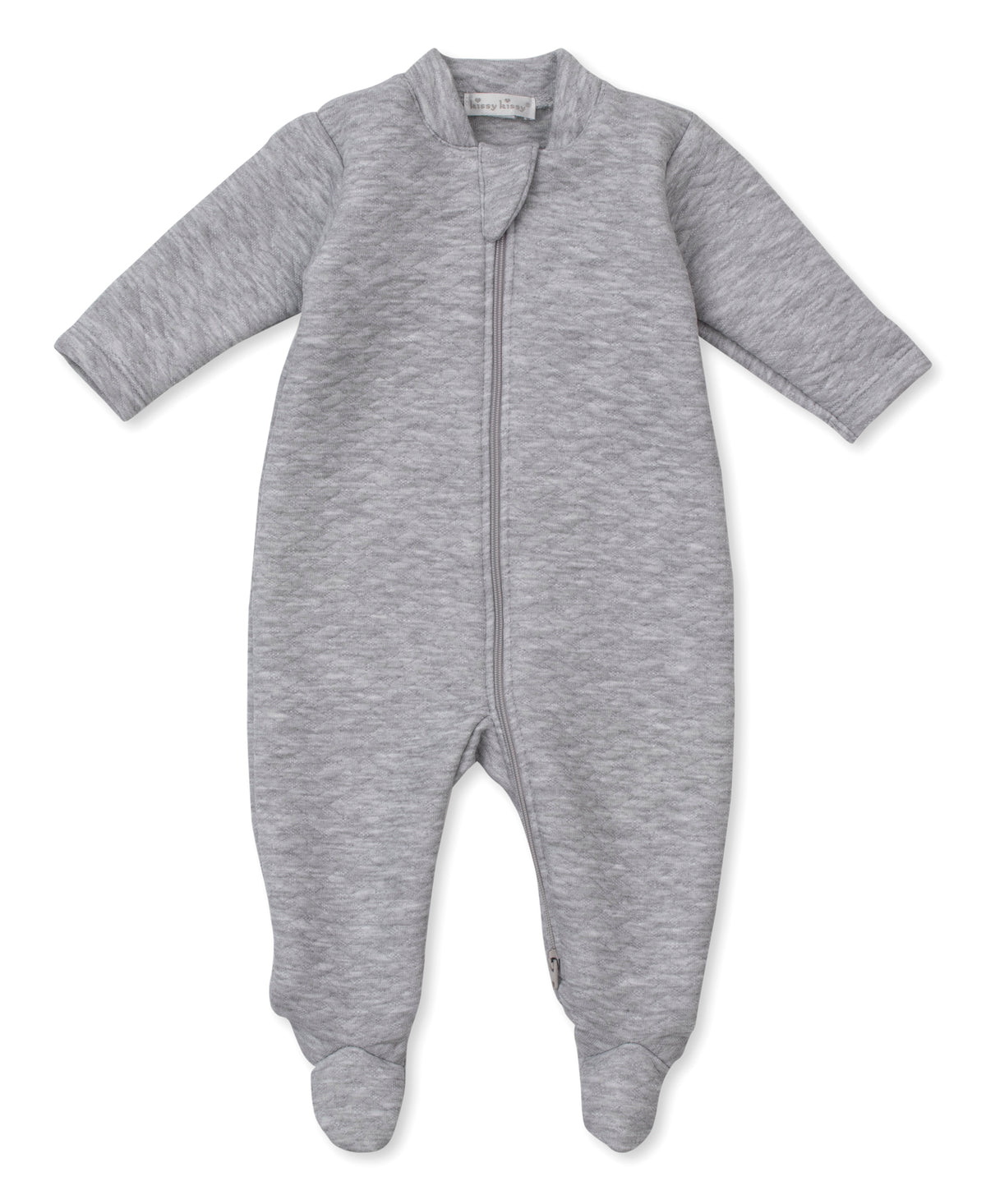 Classic Jacquards Grey Zip Footie