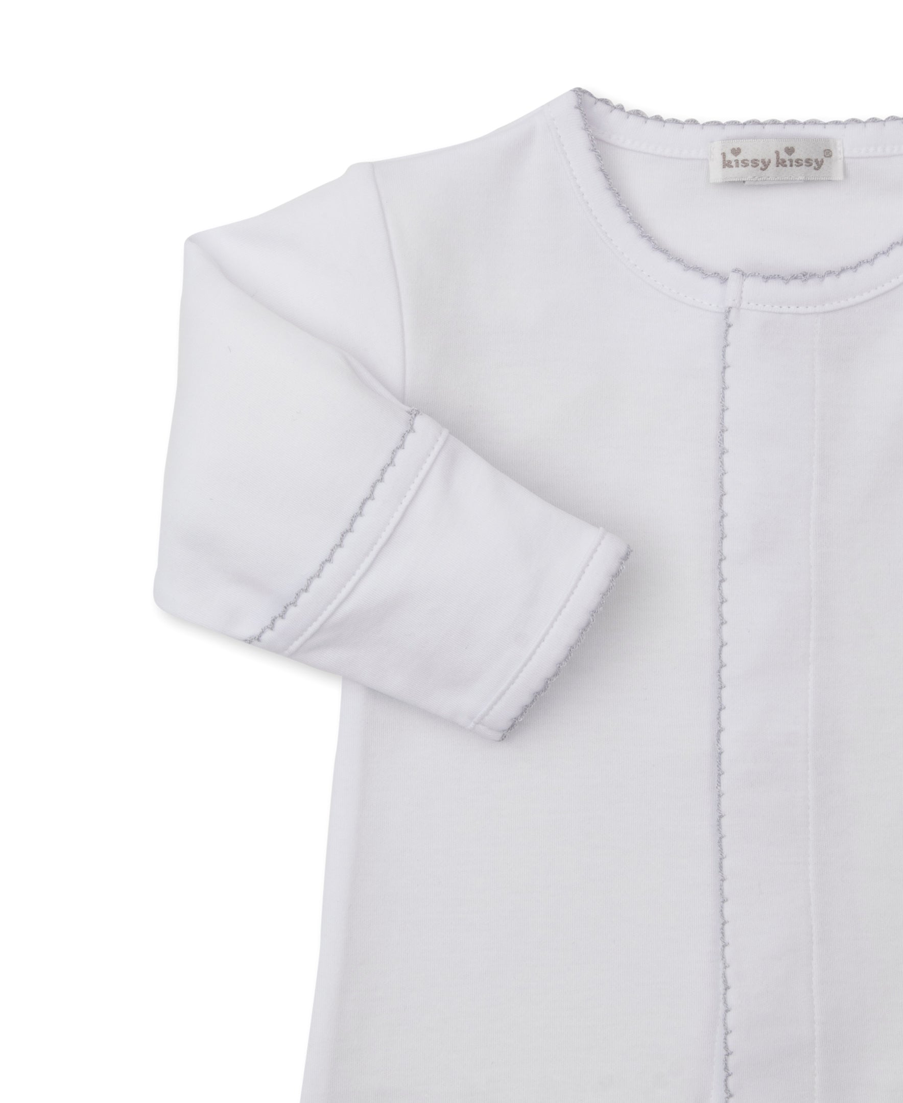 Riding Rockers White/Silver Footie - Kissy Kissy