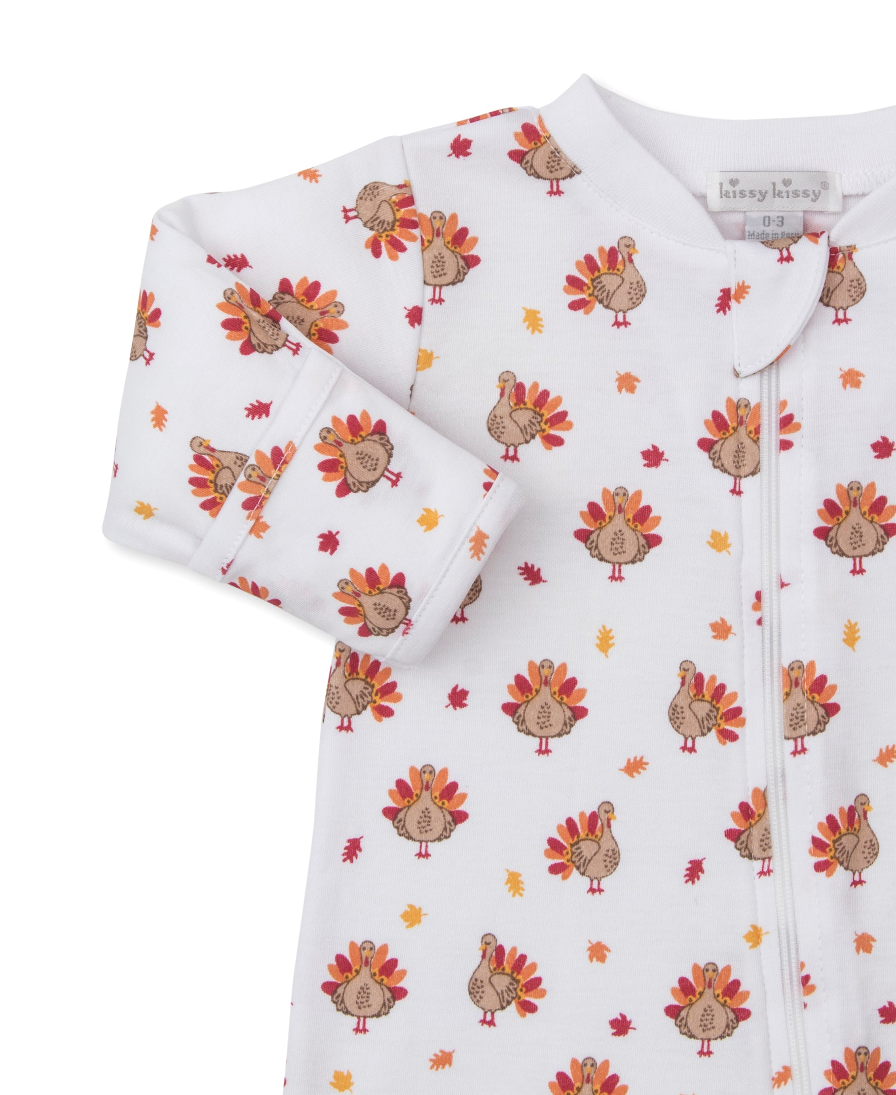 Turkey Time Zip Footie & Hat Set - Kissy Kissy