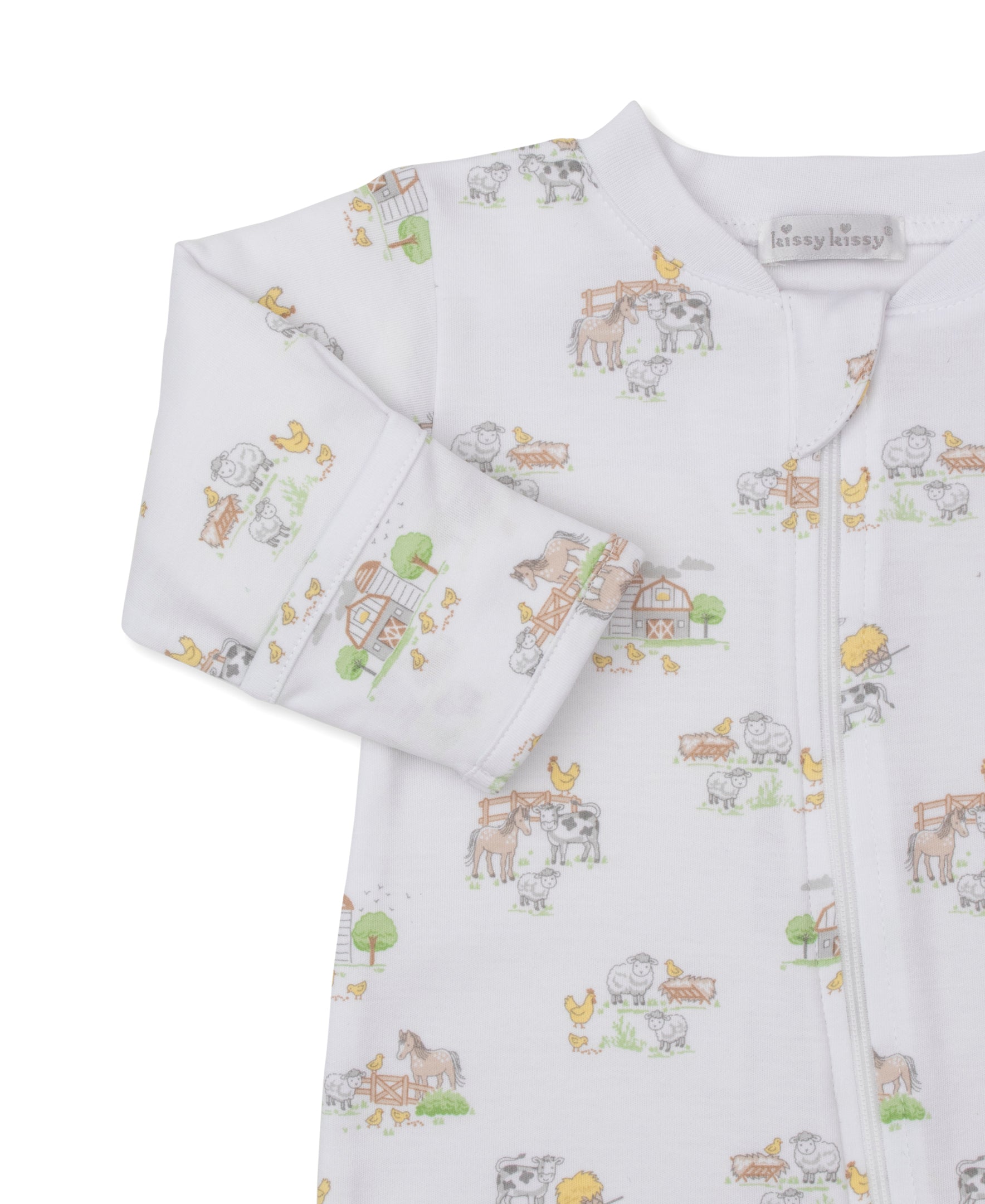 Fun On the Farm Zip Footie - Kissy Kissy