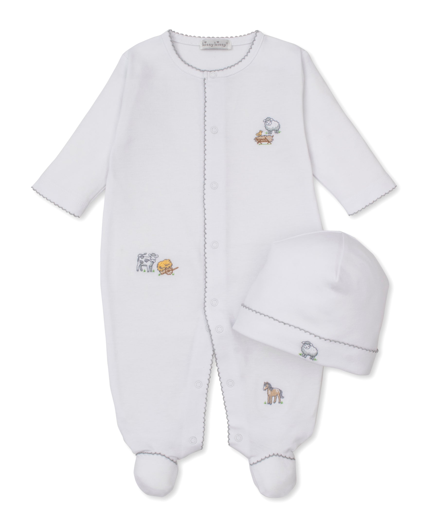 Fun On the Farm Footie & Hat Set