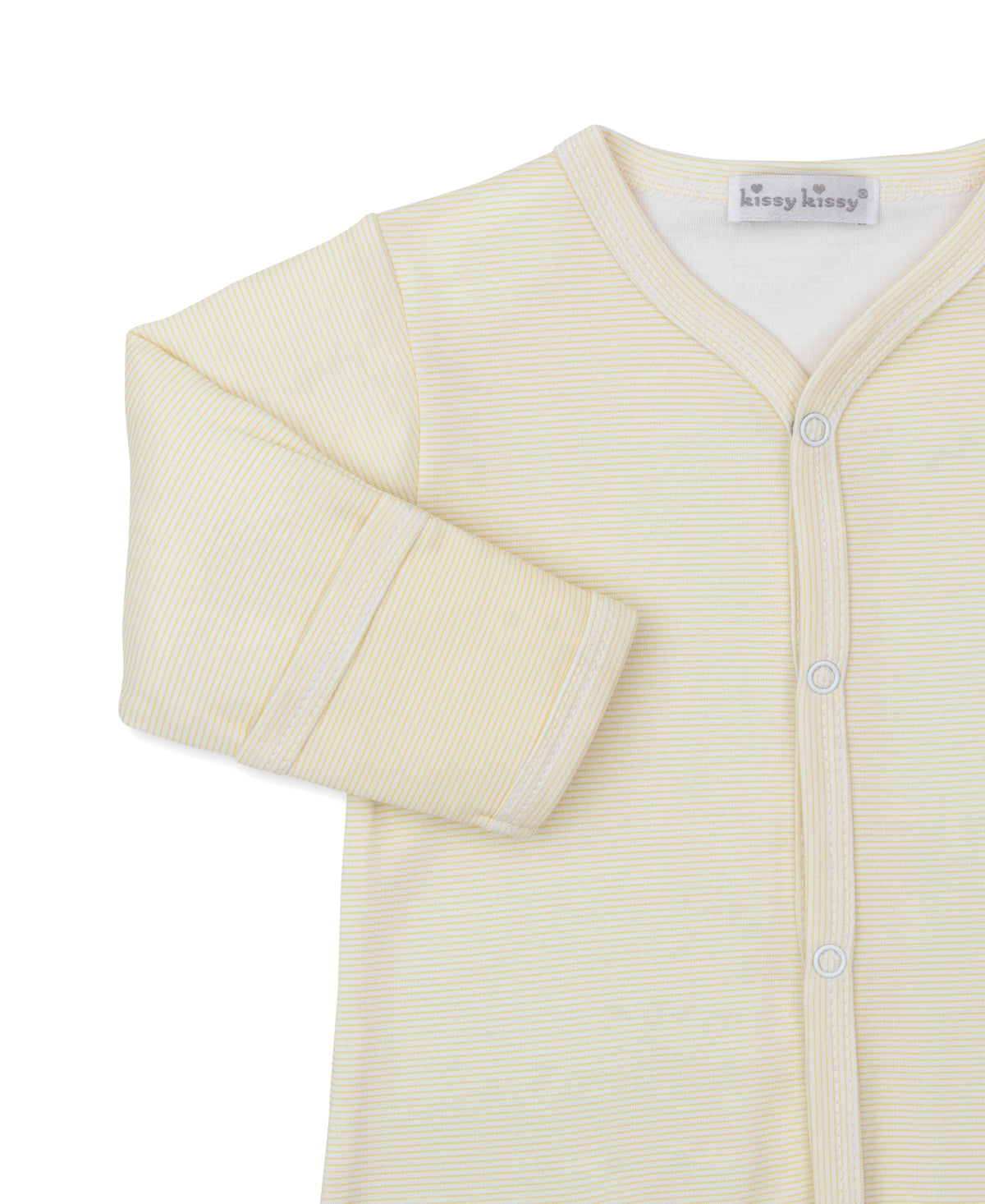 Ducks Day Out Yellow Stripe Footie - Kissy Kissy