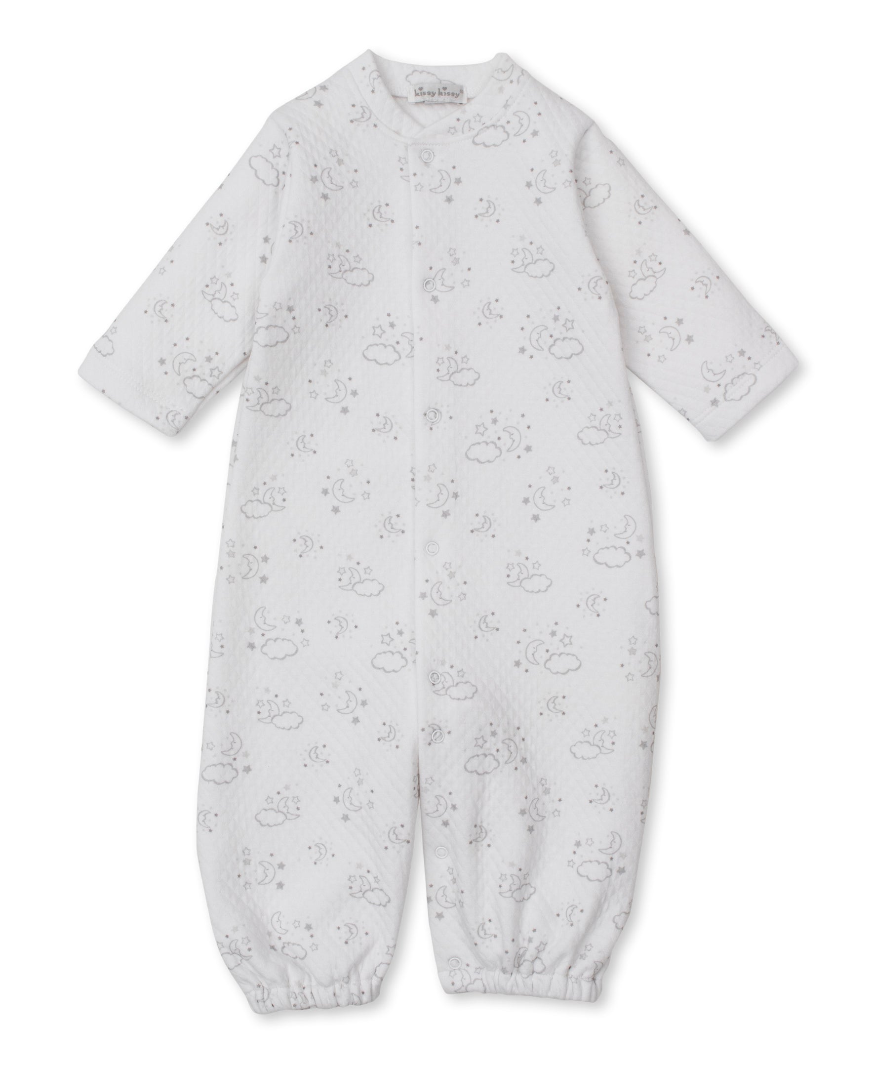 Cheerful Goodnight Silver Jacquard Convertible Gown - Kissy Kissy