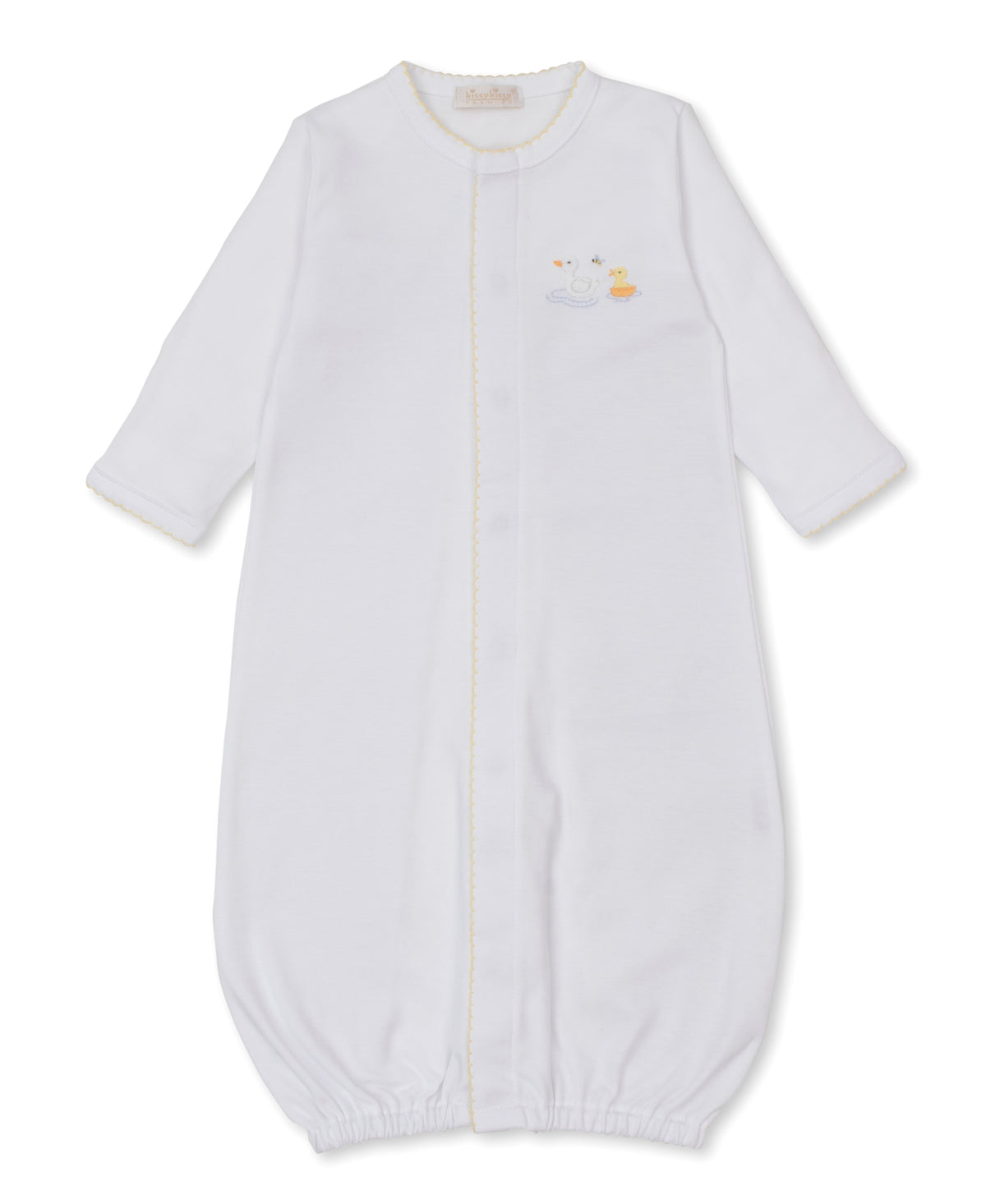 Premier Ducks Day Out White Hand Emb. Conv. Gown - Kissy Kissy