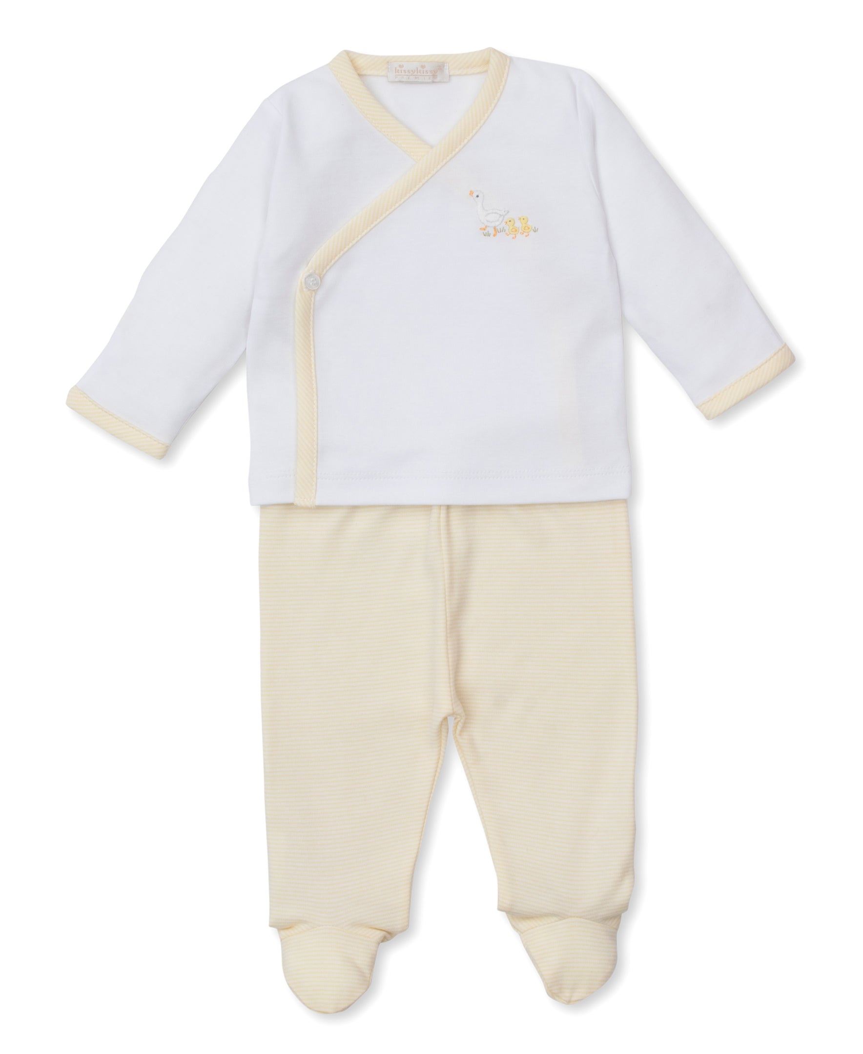 Premier Baby Duckling Hand Emb. Footed Pant Set - Kissy Kissy