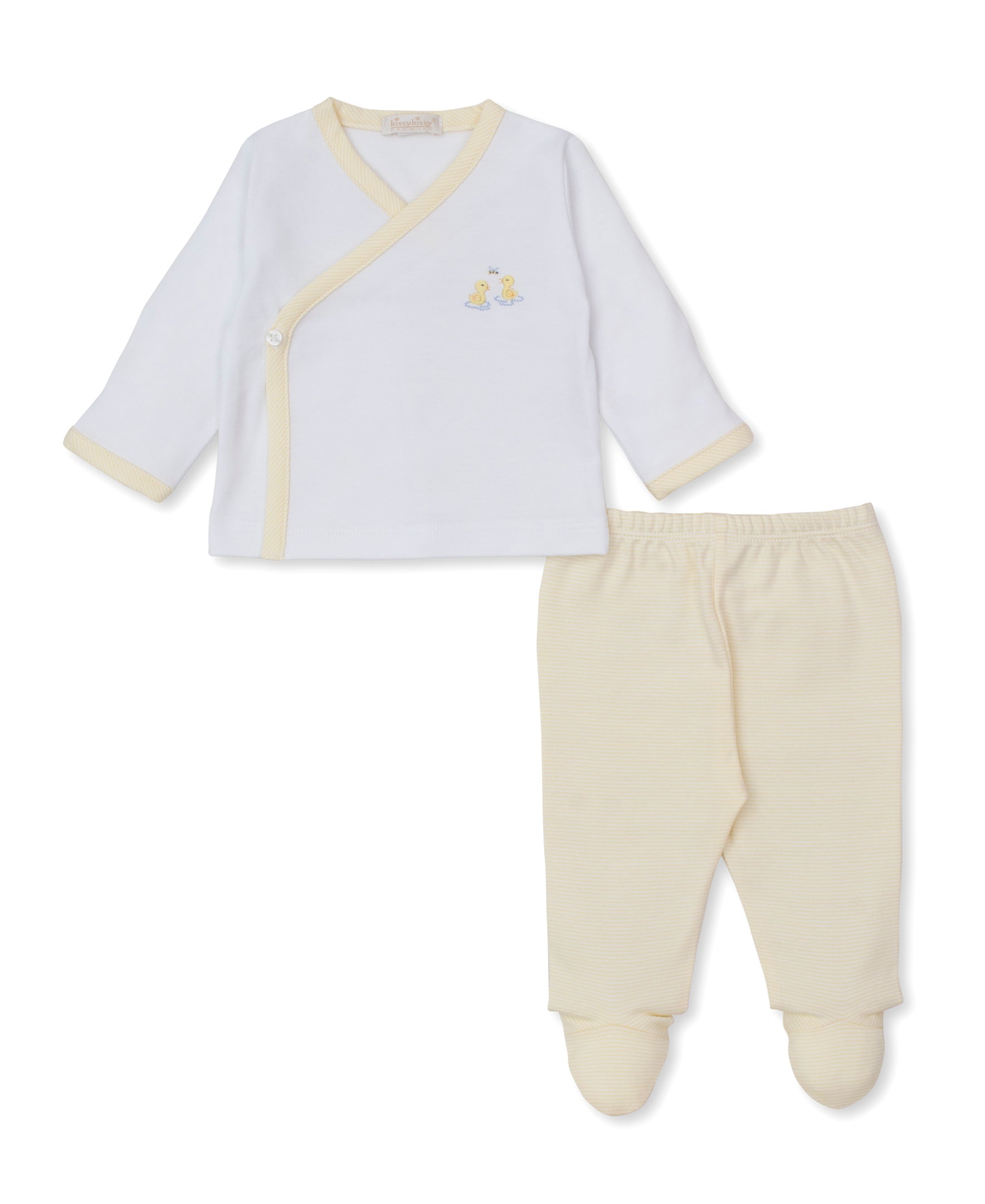 Premier Duck Pond Paddles Hand Emb Footed Pant Set - Kissy Kissy