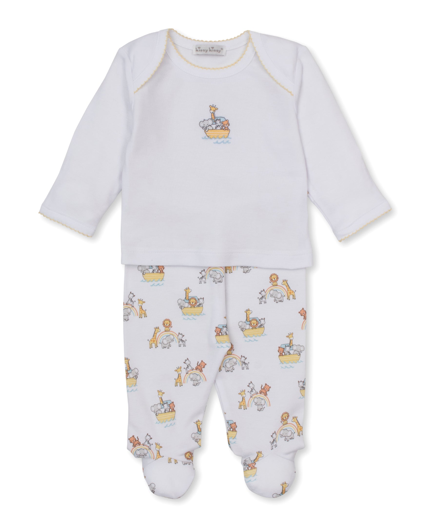 Noah's Journey Footed Pant Set - Kissy Kissy