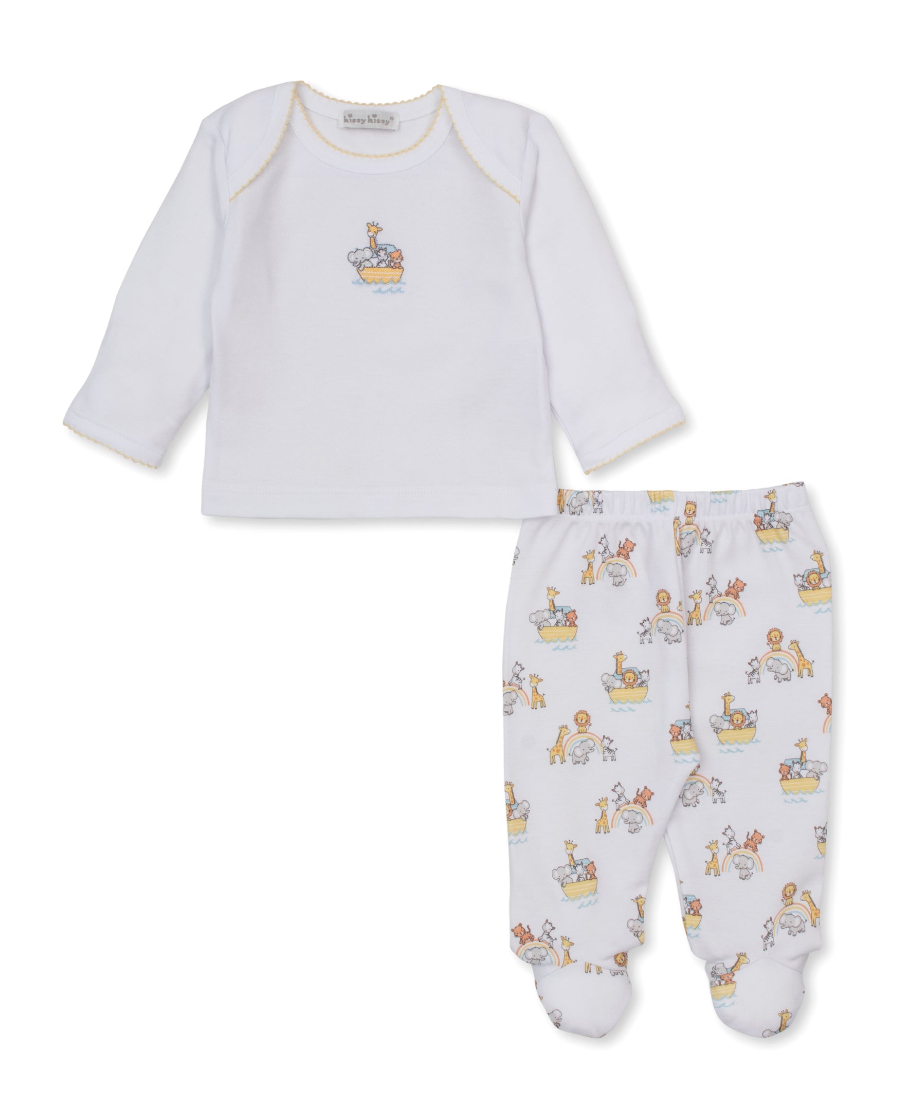 Noah's Journey Footed Pant Set - Kissy Kissy