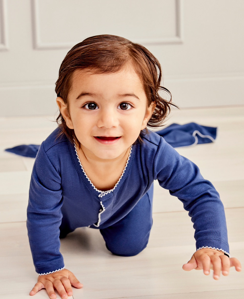 Navy Kissy Basics Footie NEW - Kissy Kissy