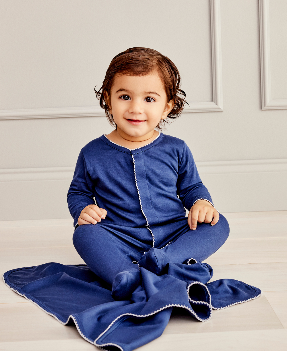 Navy Kissy Basics Footie NEW - Kissy Kissy