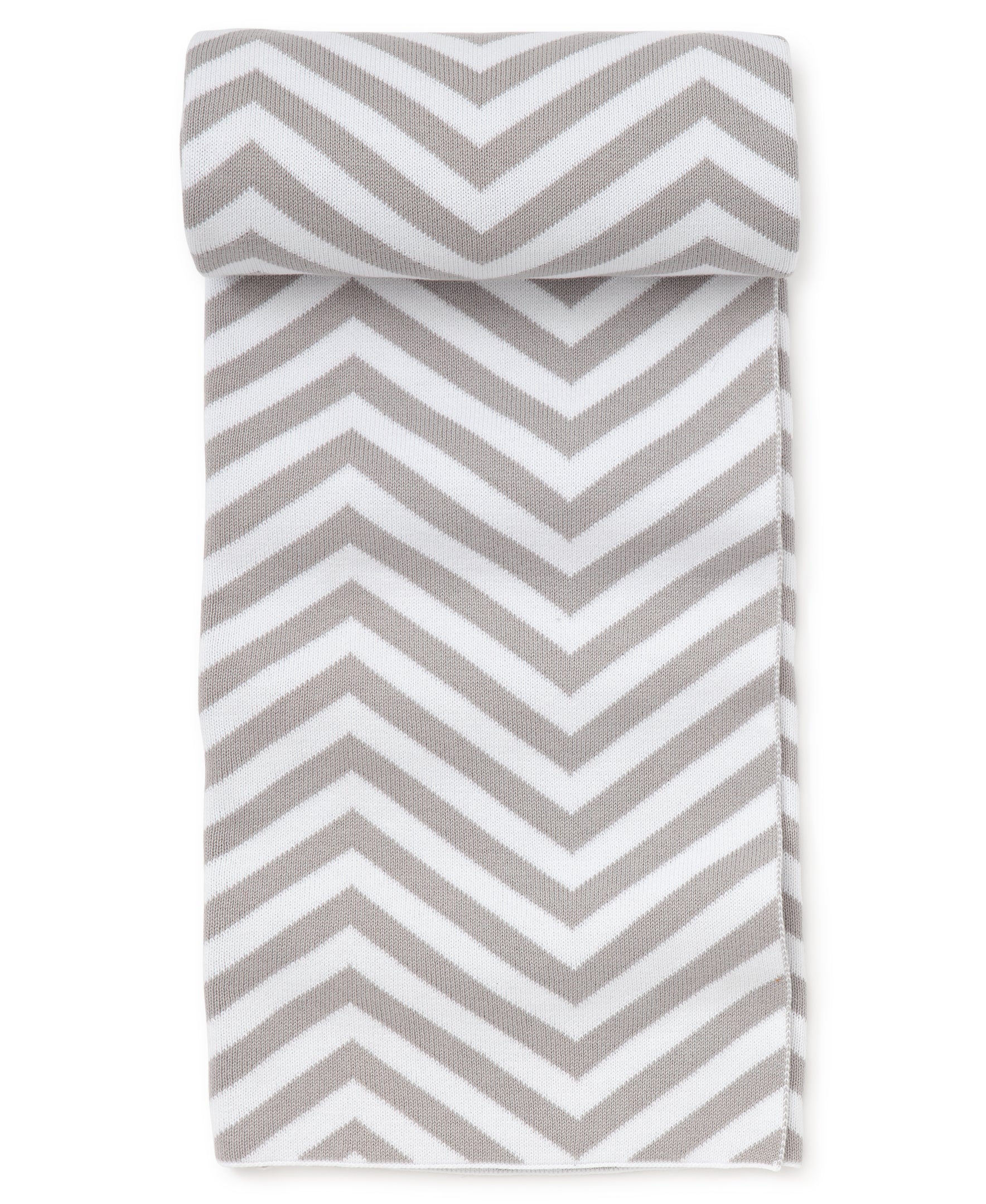 Gray Chevron Knit Novelty Blanket - Kissy Kissy