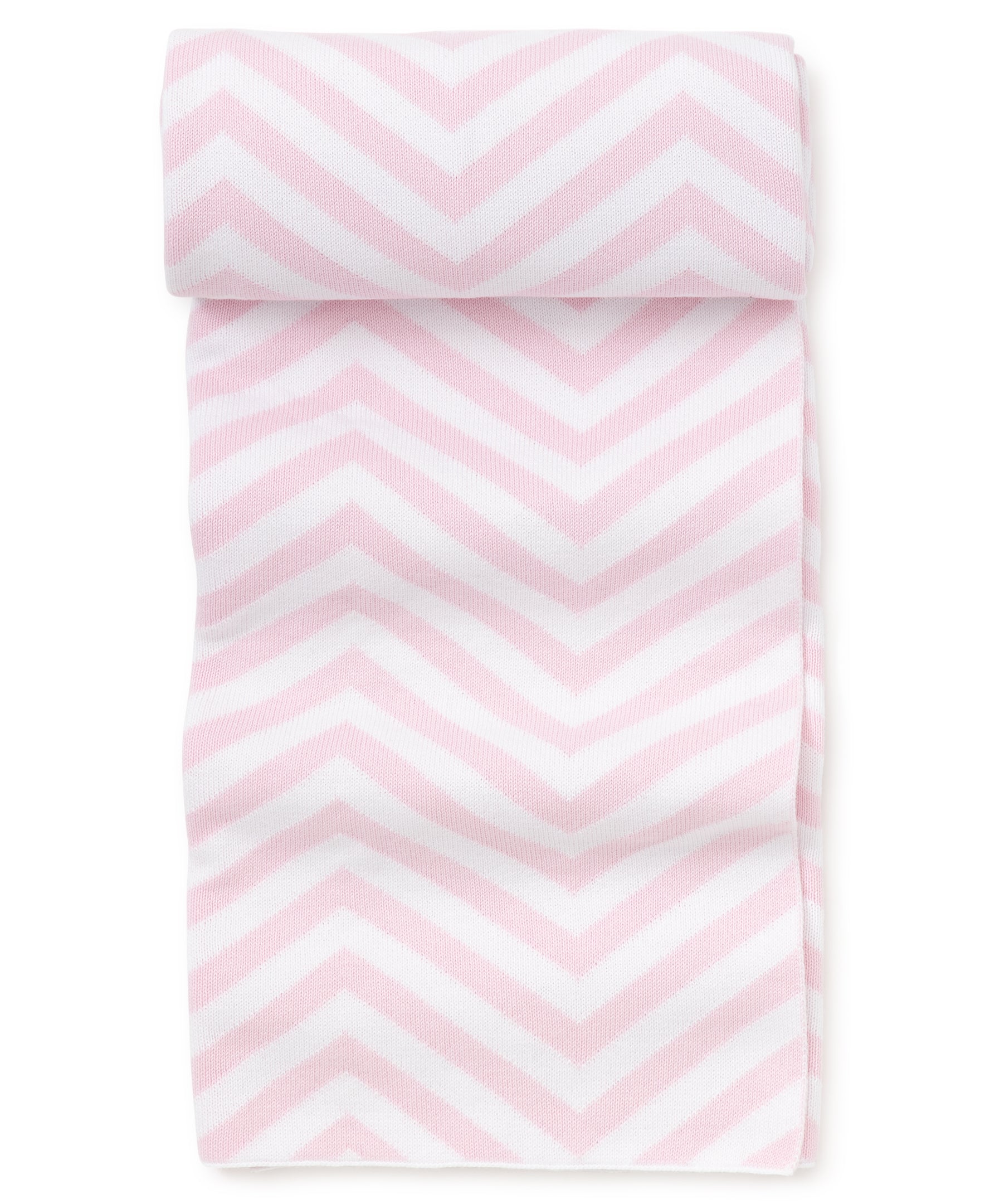 Pink Chevron Knit Novelty Blanket - Kissy Kissy