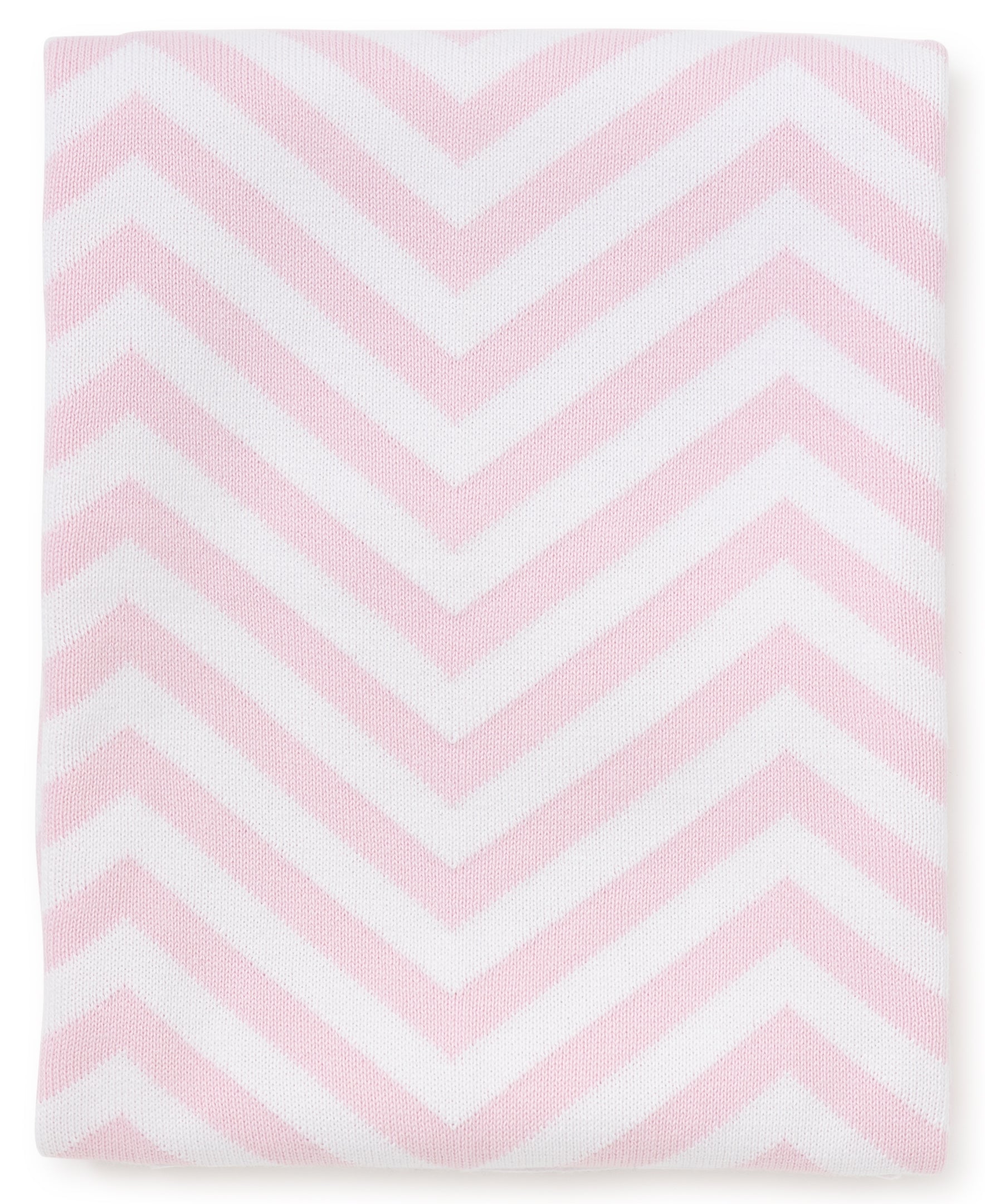 Pink Chevron Knit Novelty Blanket - Kissy Kissy