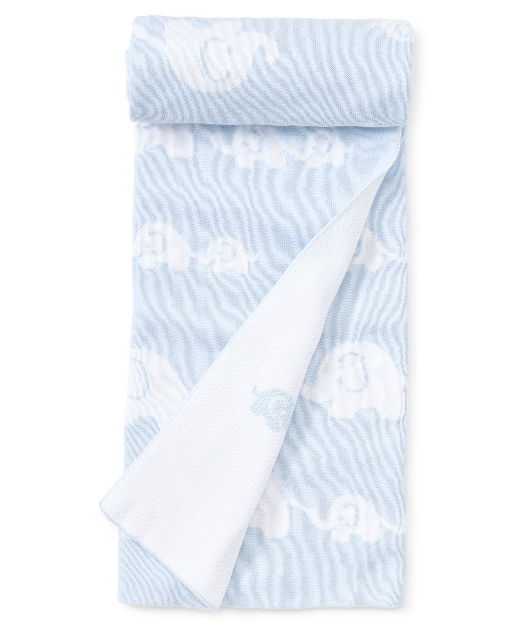 Blue Elephant Knit Novelty Blanket - Kissy Kissy