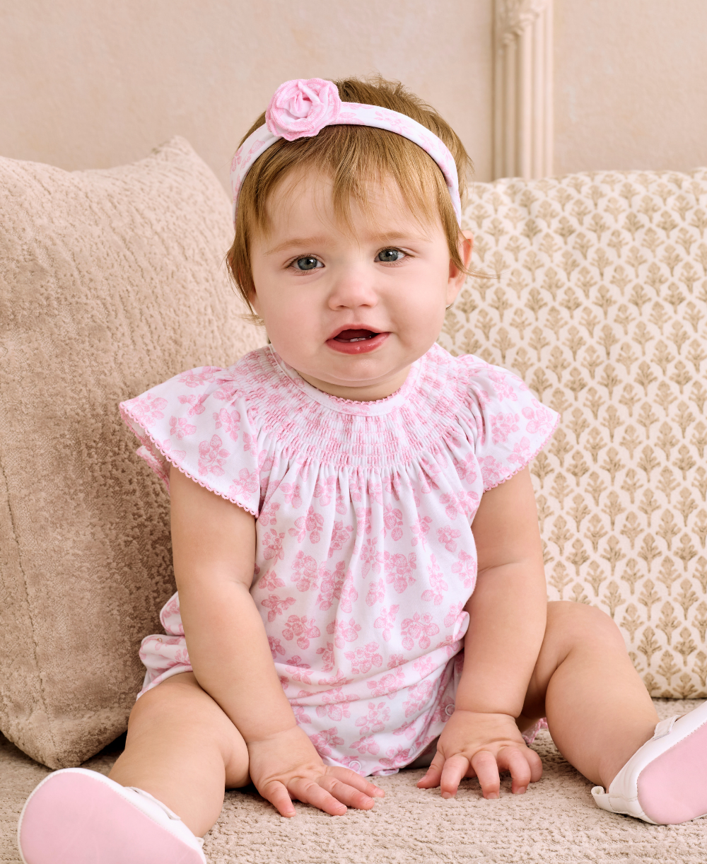Simply Strawberries Short Smocked Playsuit - Kissy Kissy