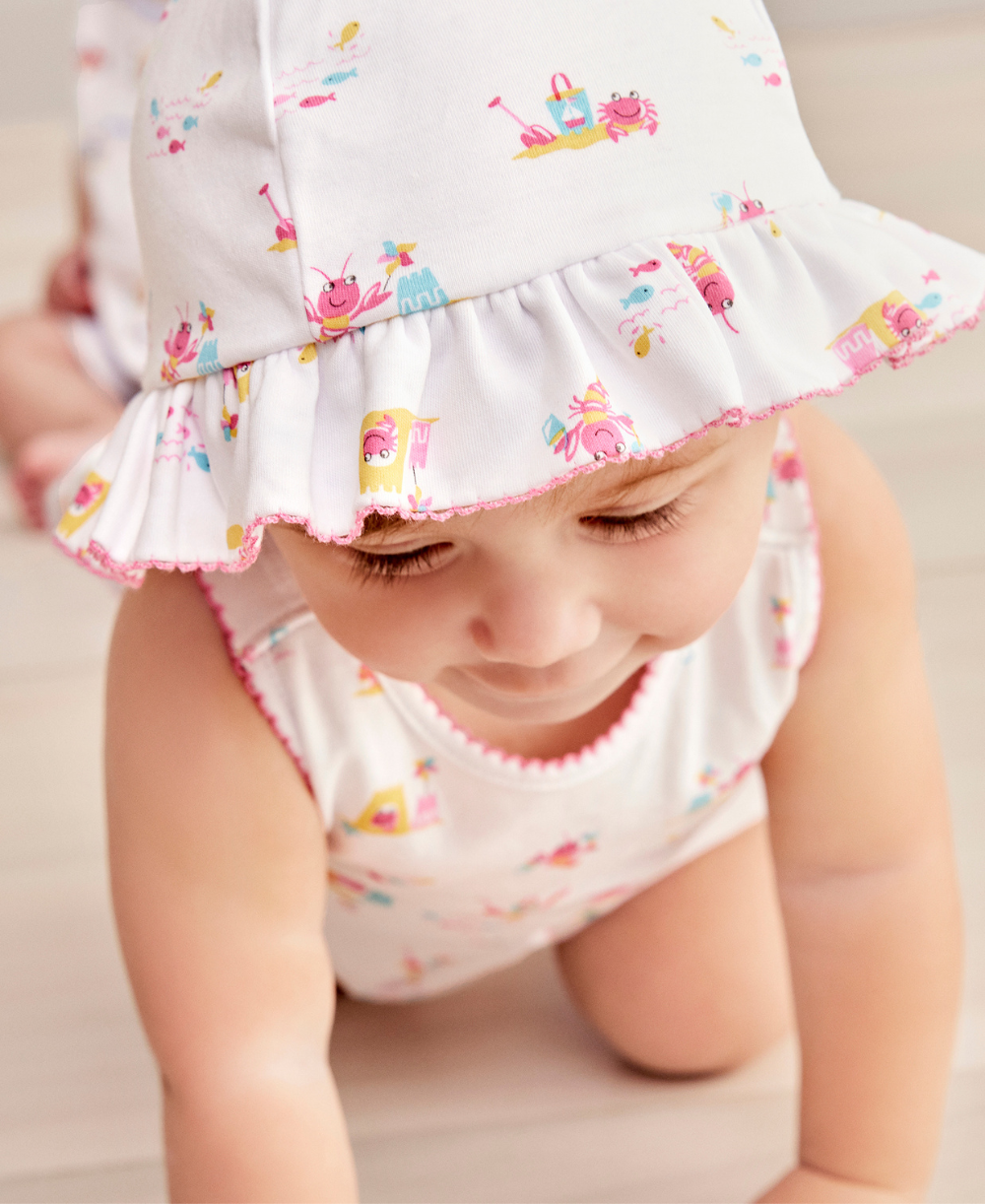Lobsters Sandy Smiles Pink Floppy Hat - Kissy Kissy