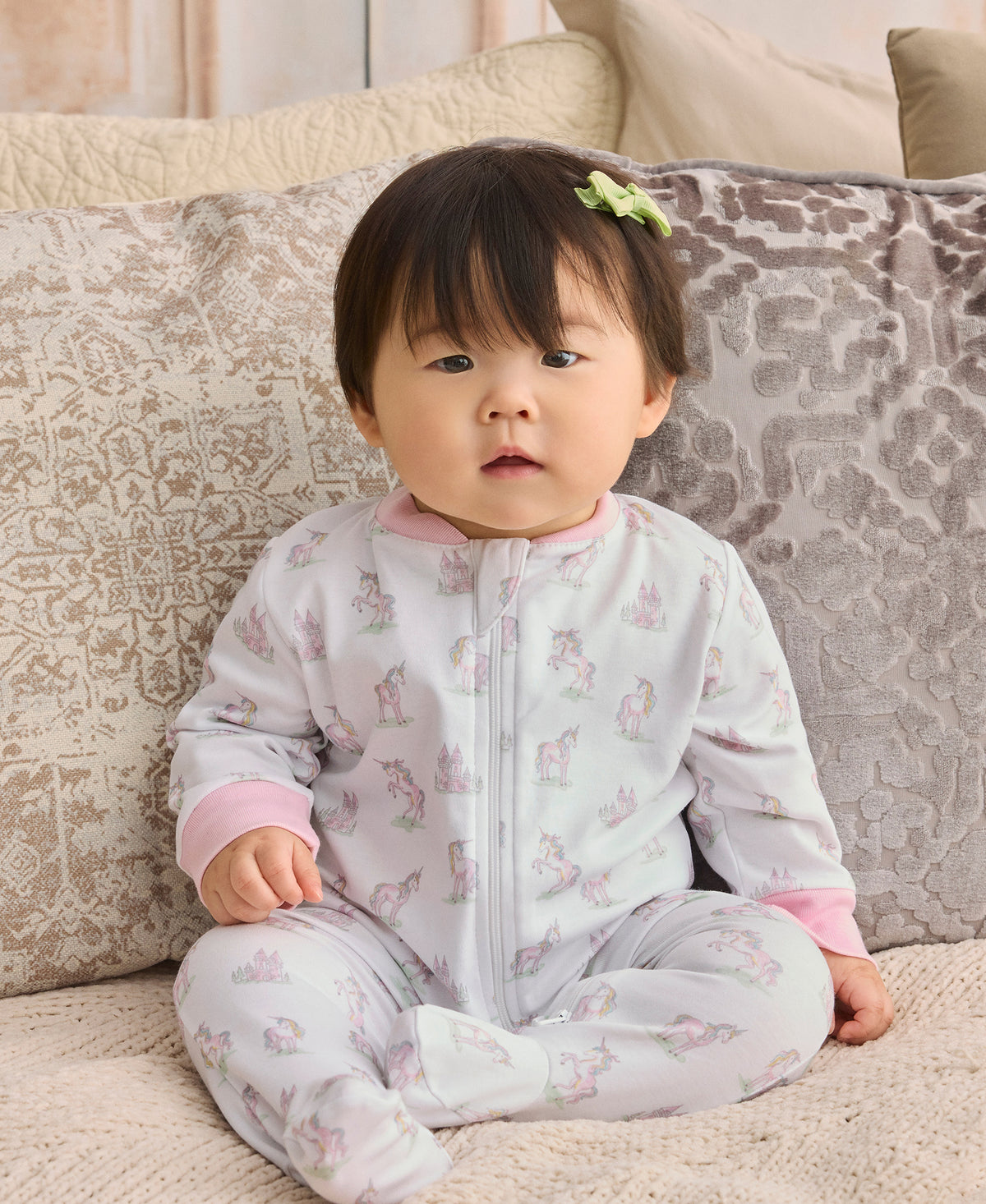 Magical Unicorns Zip Footie - Kissy Kissy