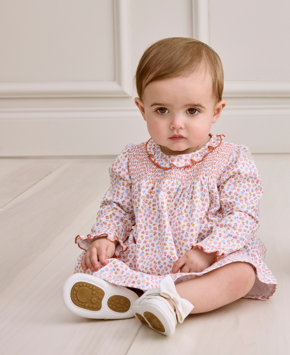 Patchwork Pumpkin Floral Smocked Dress Set - Kissy Kissy