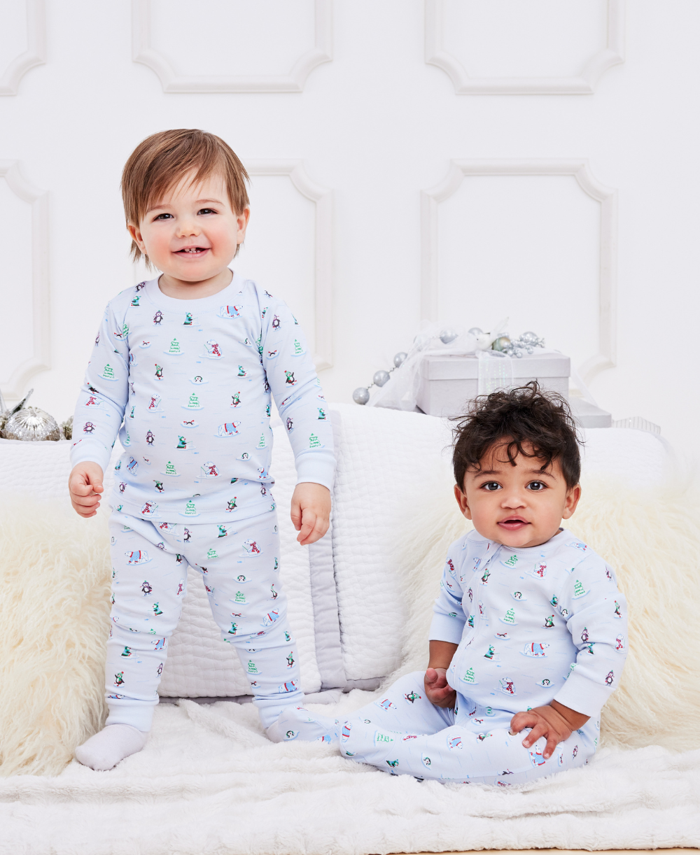 Penguins & Polar Bears Blue Pajama Set - Kissy Kissy
